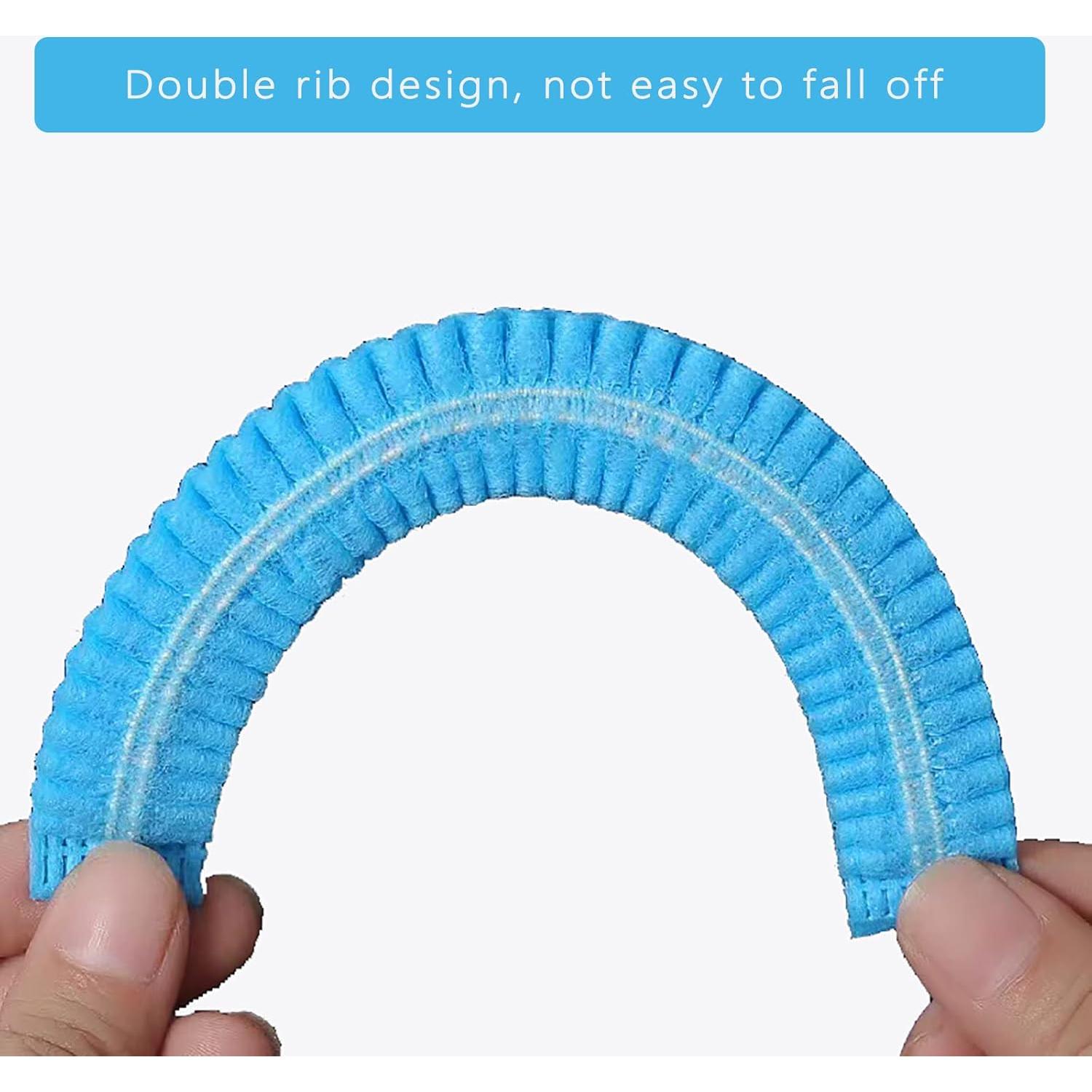 Paquete de 100 Gorras Bouffant Desechables Azules 53 cm