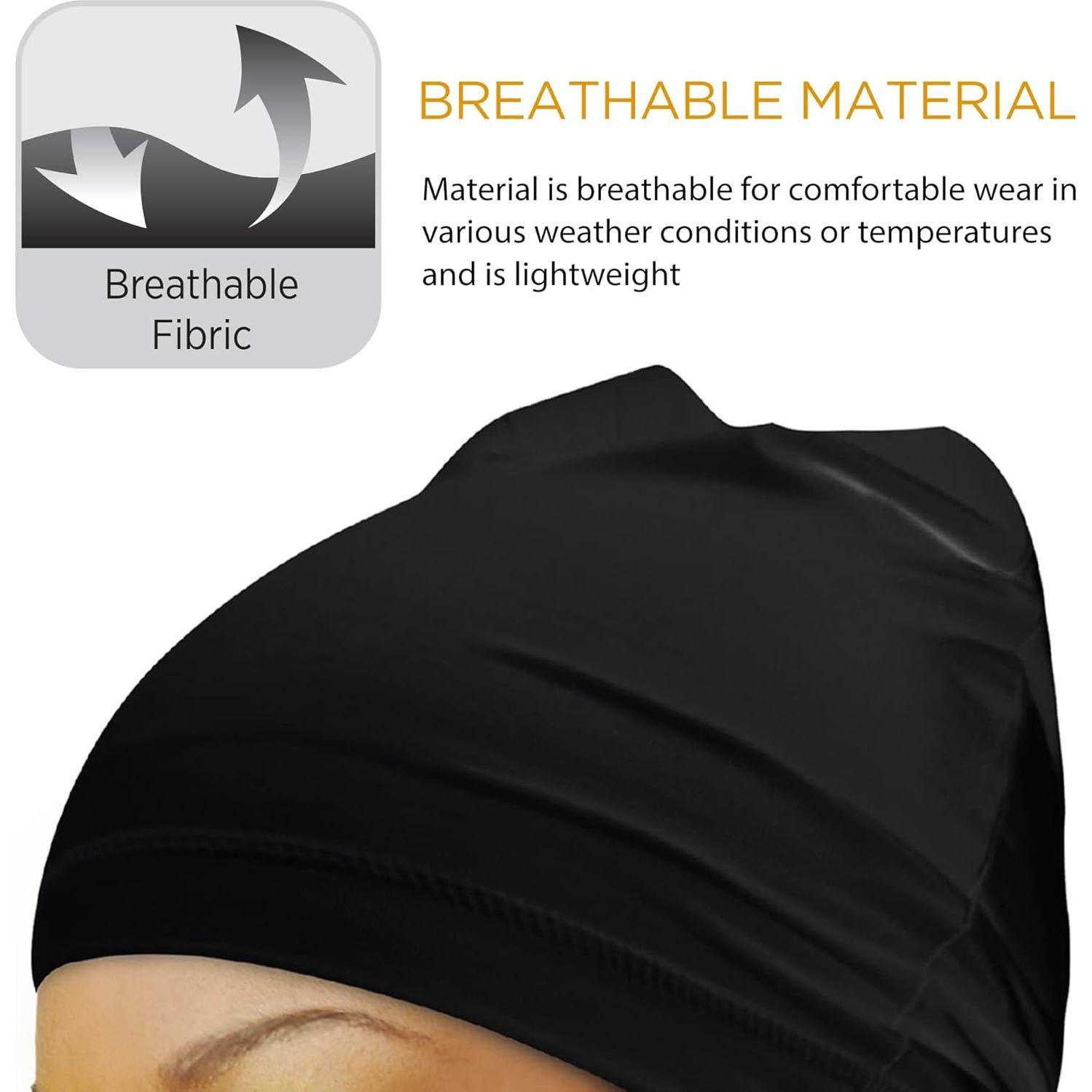 DONNA Peluca Cabello Humano con Cap Spandex para Mujeres - Negro