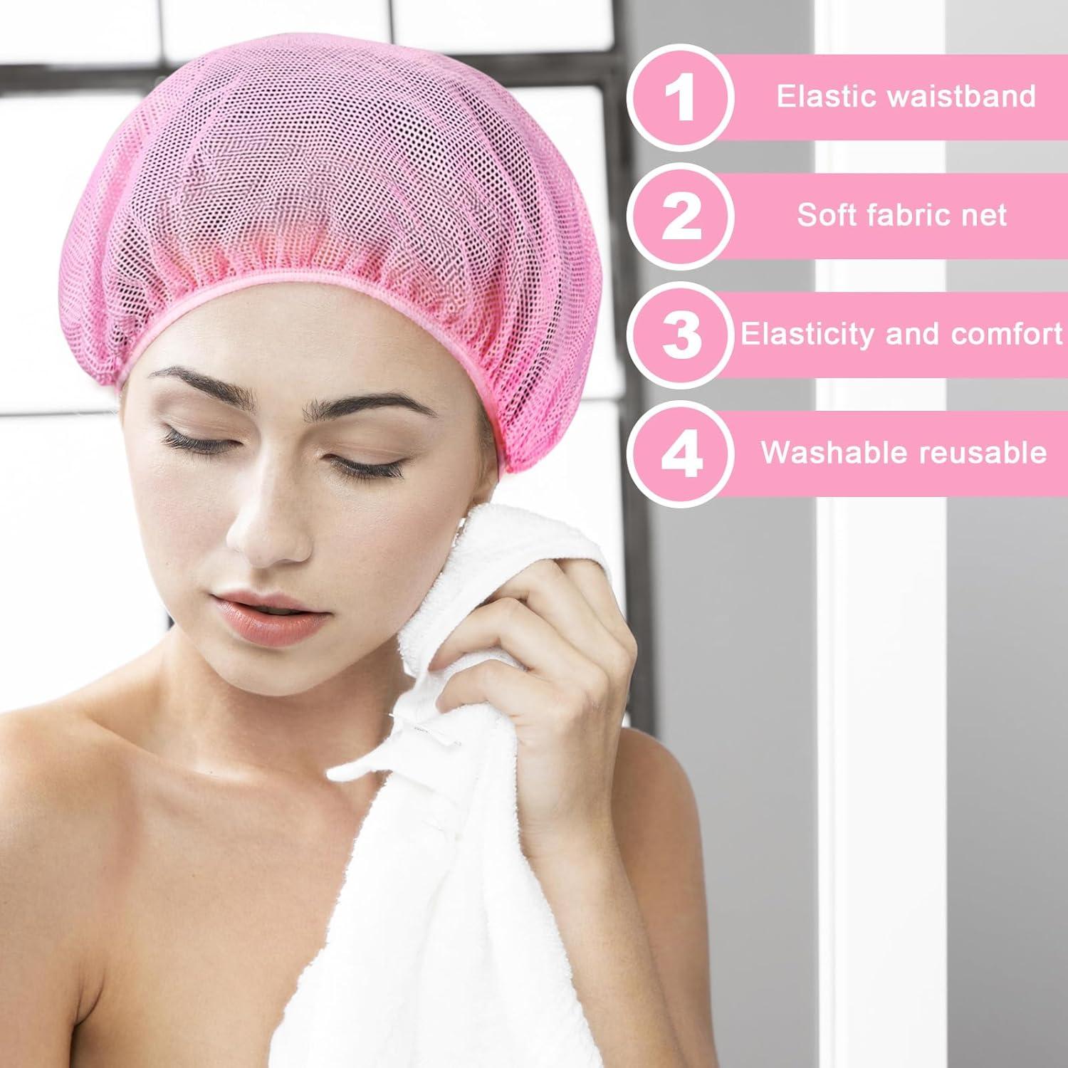 4 Bonetes de Malla para Dormir Dimeho Rosa/Negro Talla Única