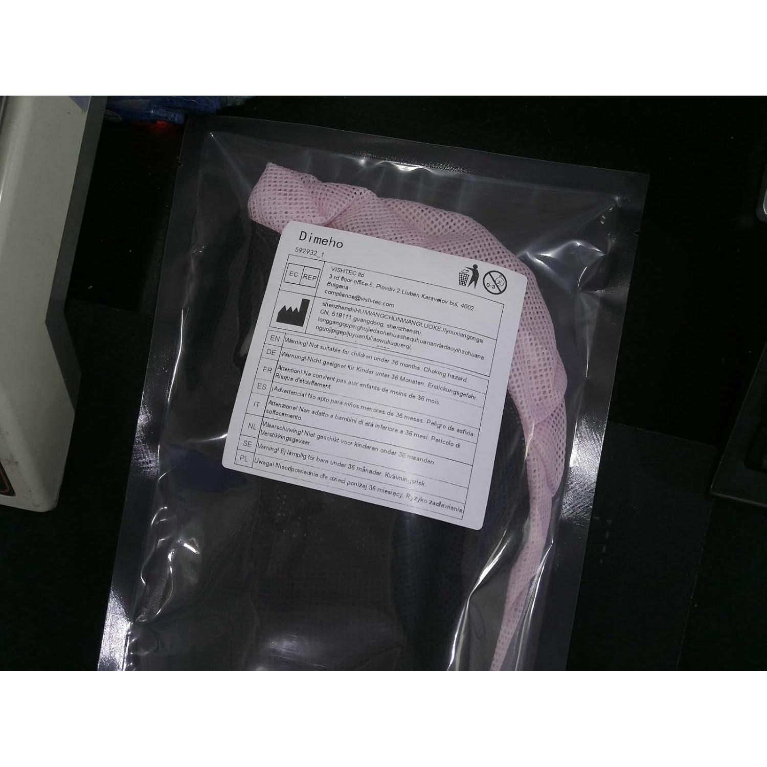 4 Bonetes de Malla para Dormir Dimeho Rosa/Negro Talla Única