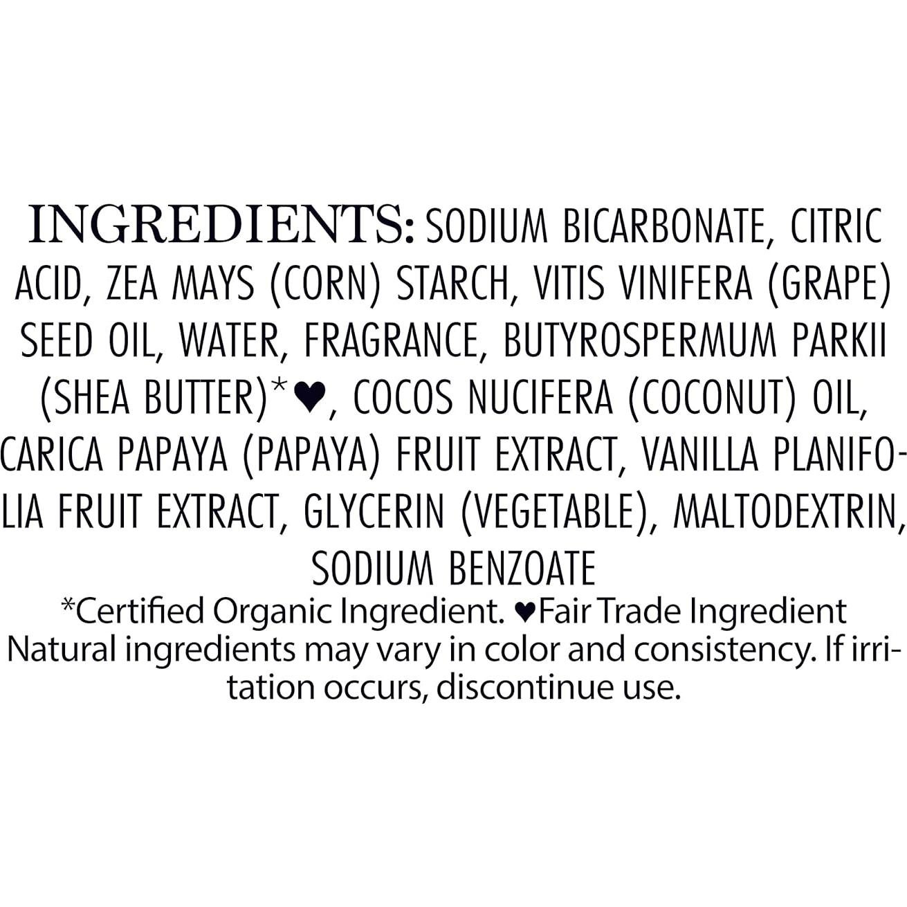 Bolas de Baño Nubian Heritage Coco y Papaya 45.36 g - Paquete de 6