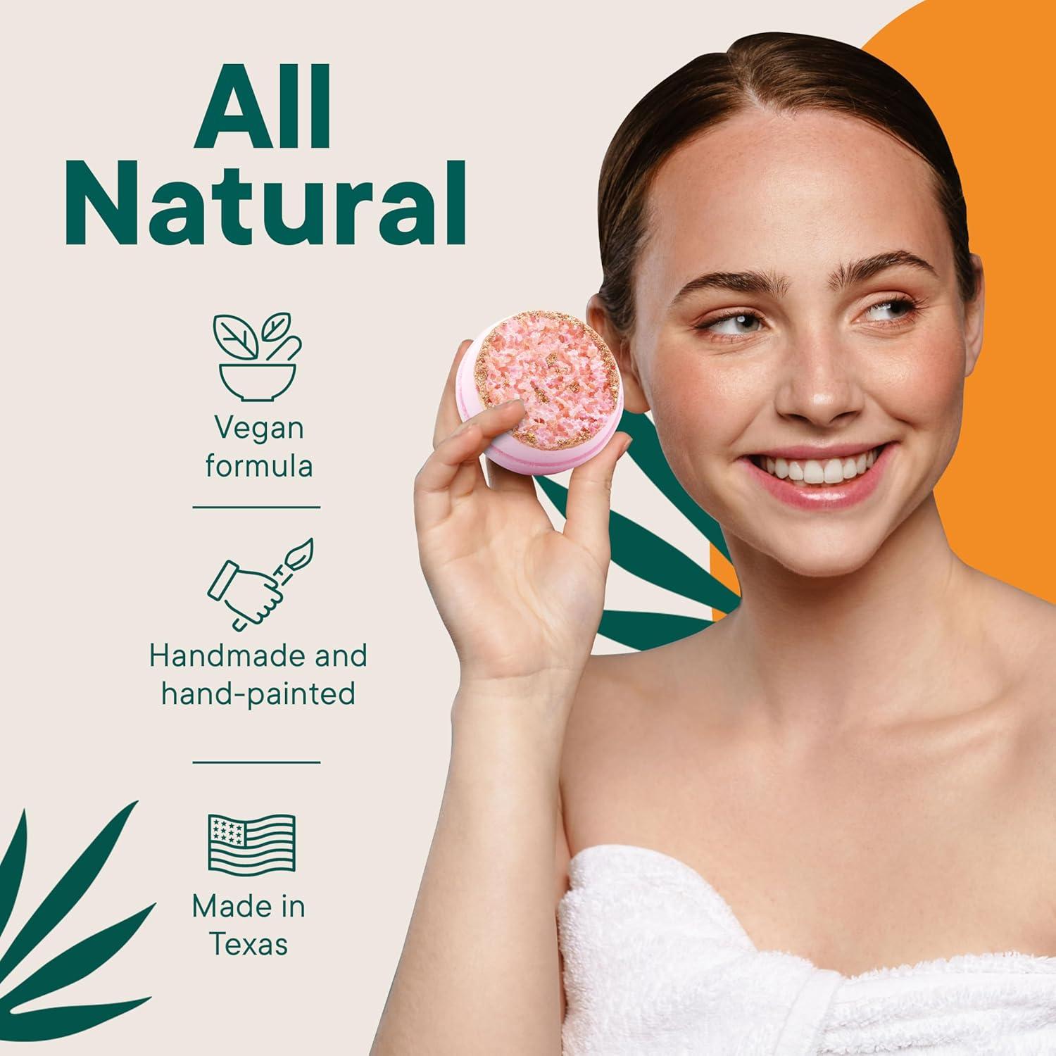 Bomba de Baño Geoda Latika | Cuarzo Rosa | Sándalo y Rosa