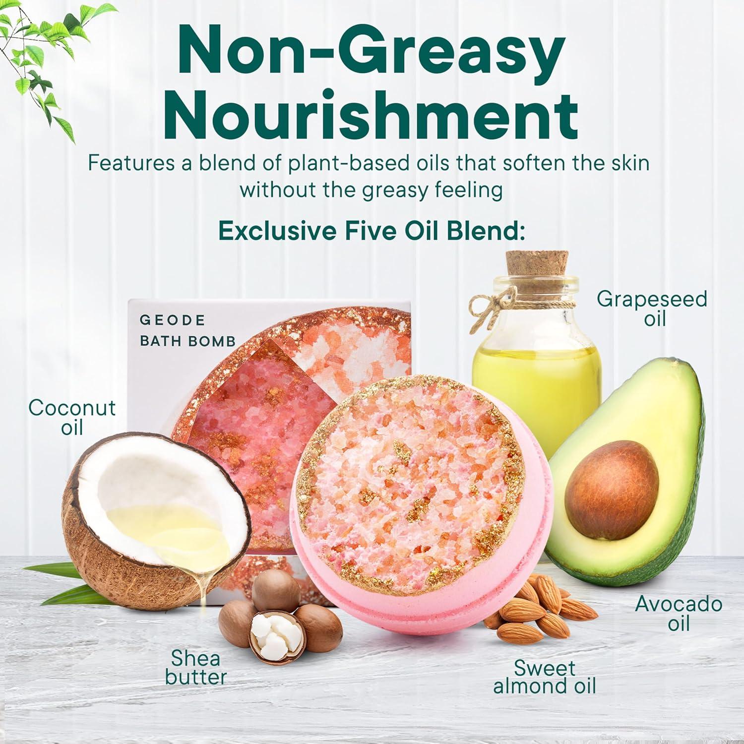 Bomba de Baño Geoda Latika | Cuarzo Rosa | Sándalo y Rosa