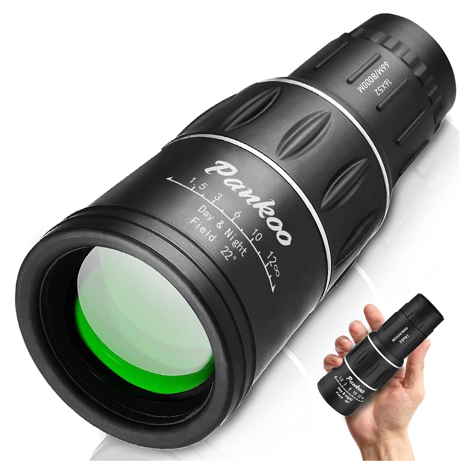 Telescopio Monocular Pankoo 16X52 HD Compacto para Aventura