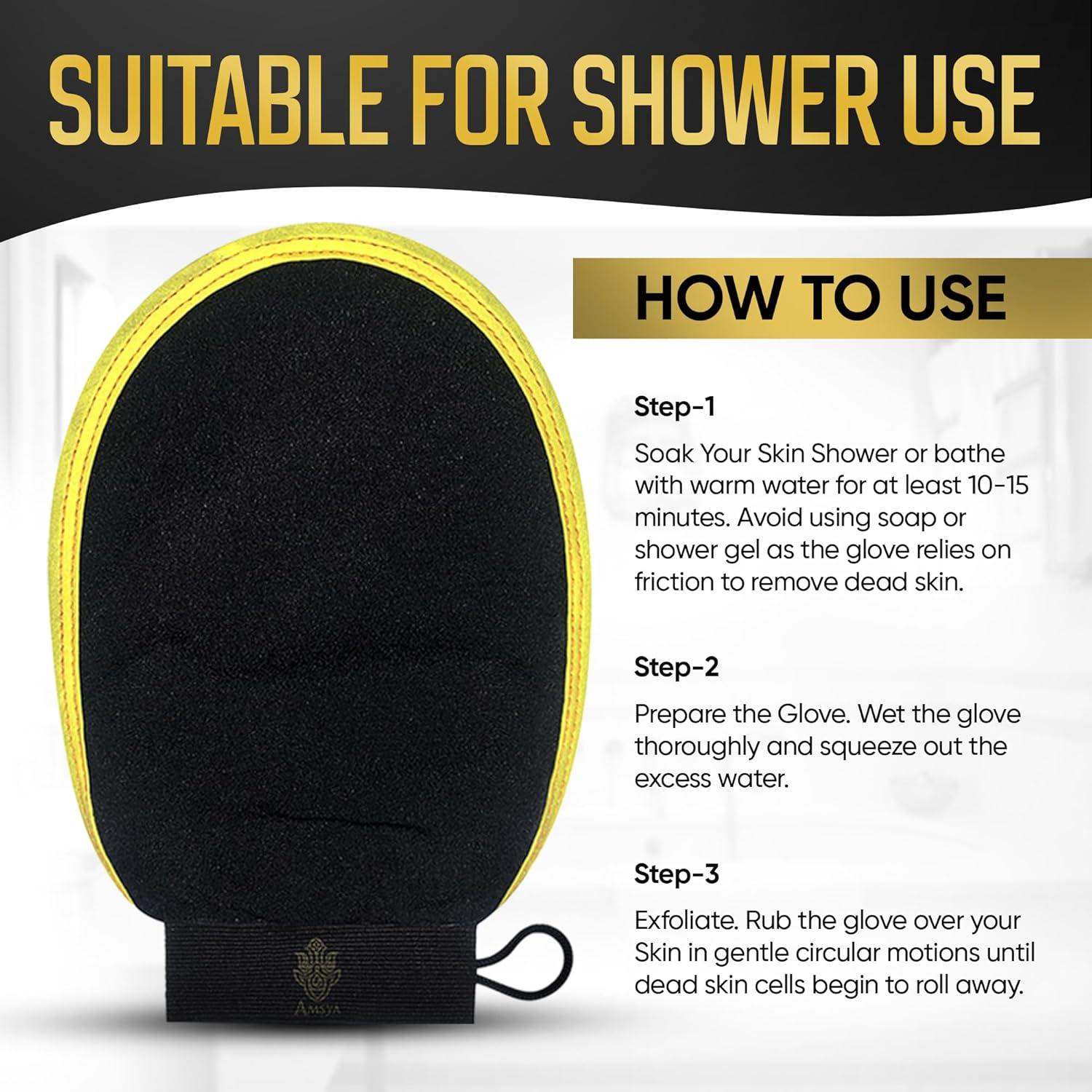 Guante Exfoliante Natural 2-en-1 y Cepillo de Espalda Kessa