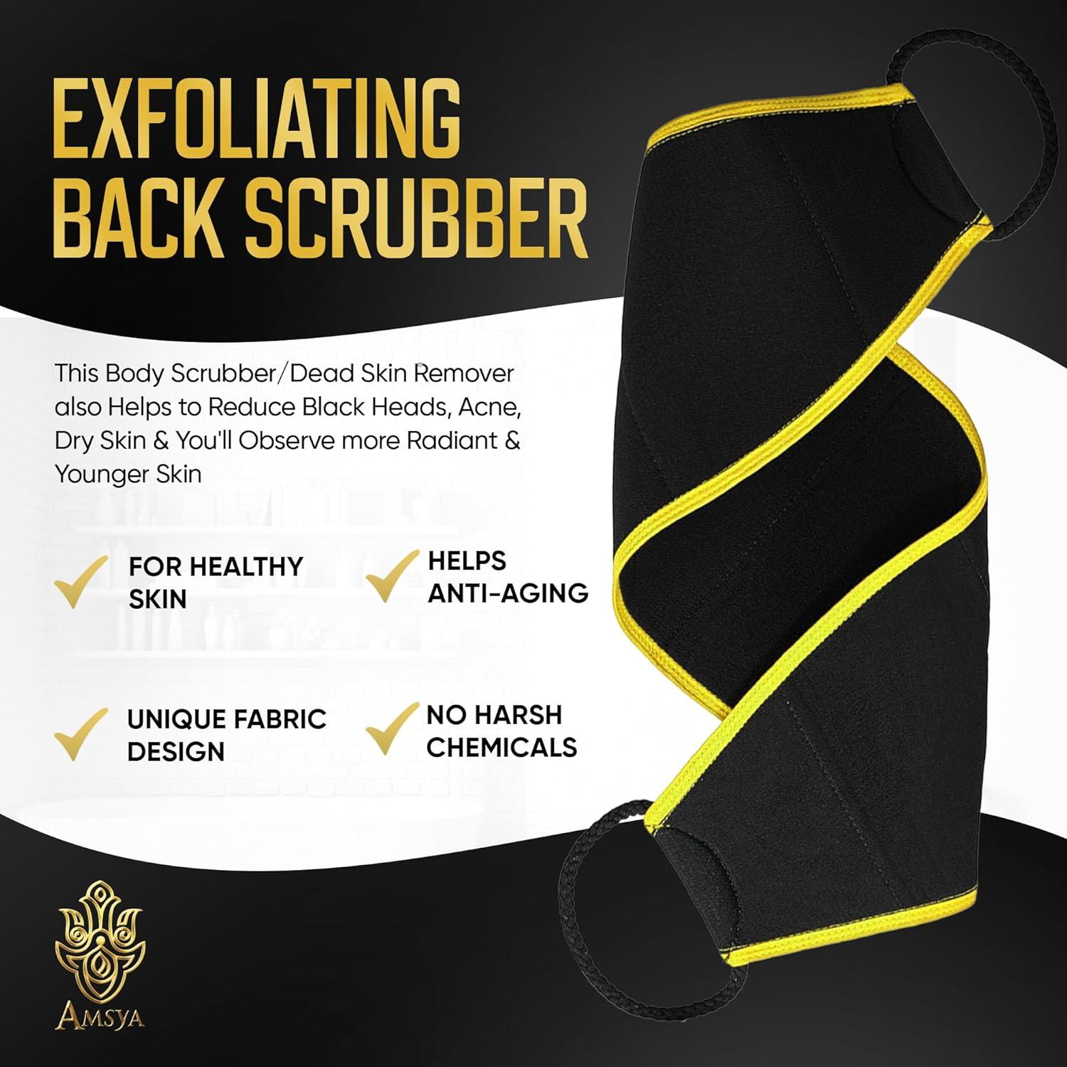 Guante Exfoliante Natural 2-en-1 y Cepillo de Espalda Kessa