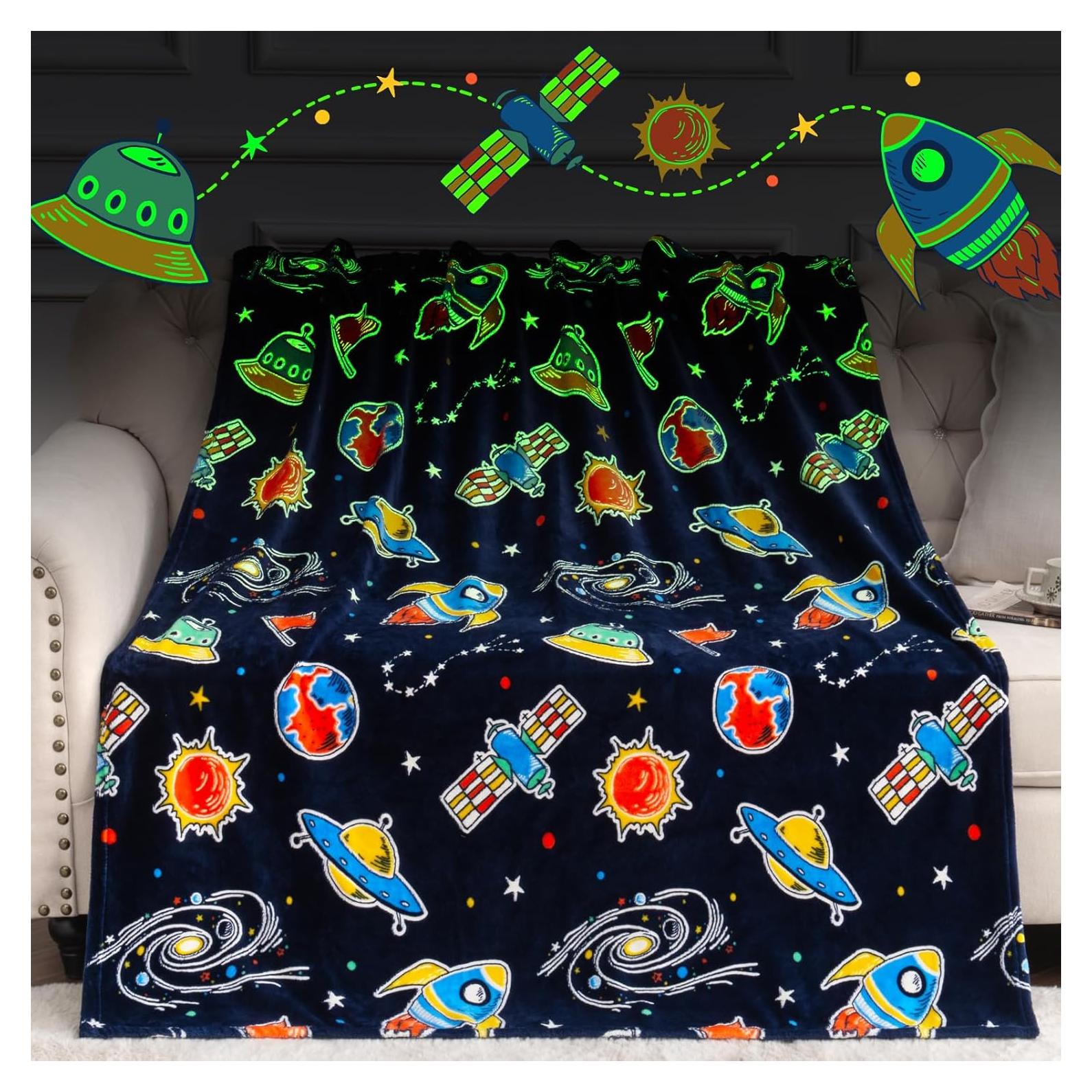 Manta Brillante en la Oscuridad Boulou 152x127 cm Espacial