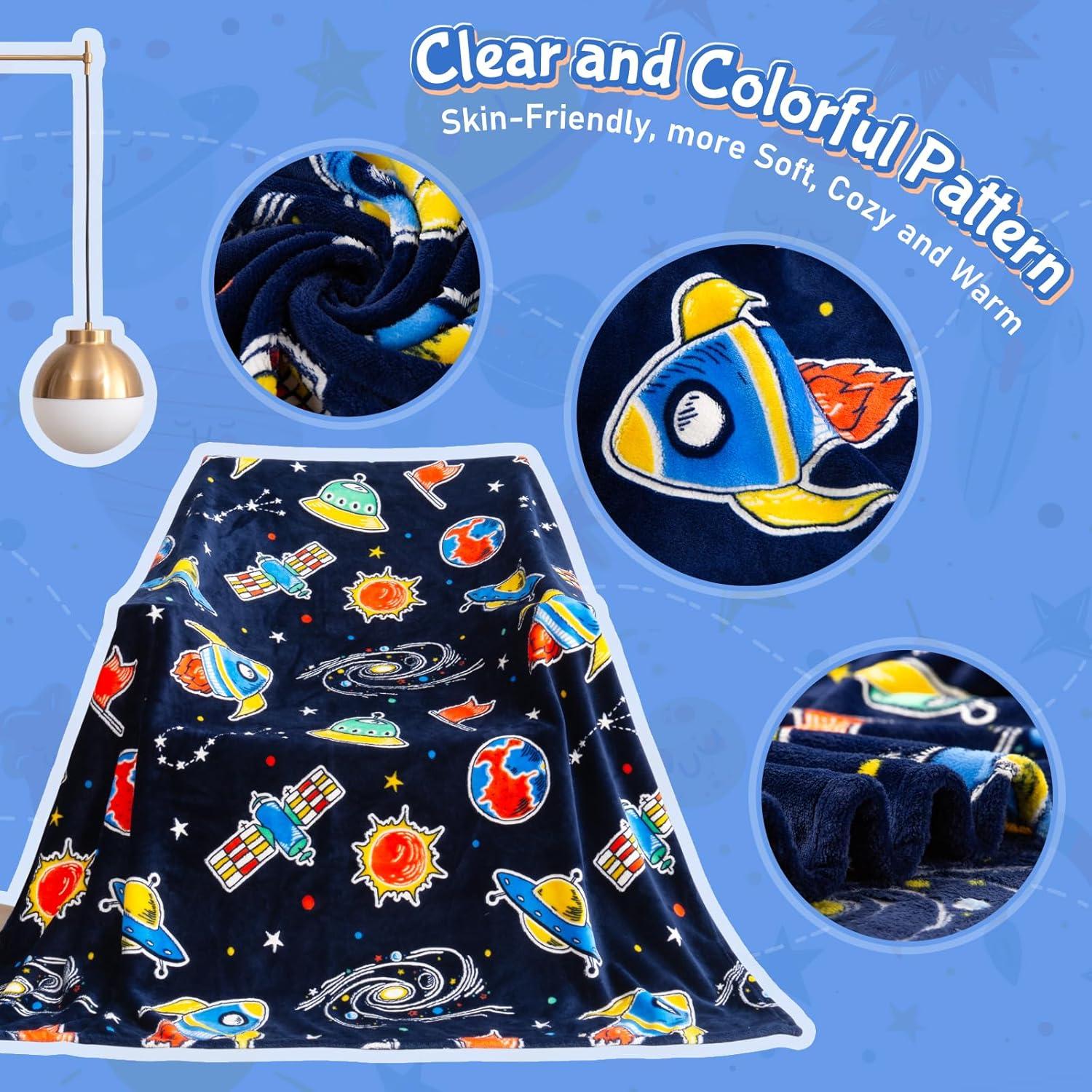 Manta Brillante en la Oscuridad Boulou 152x127 cm Espacial