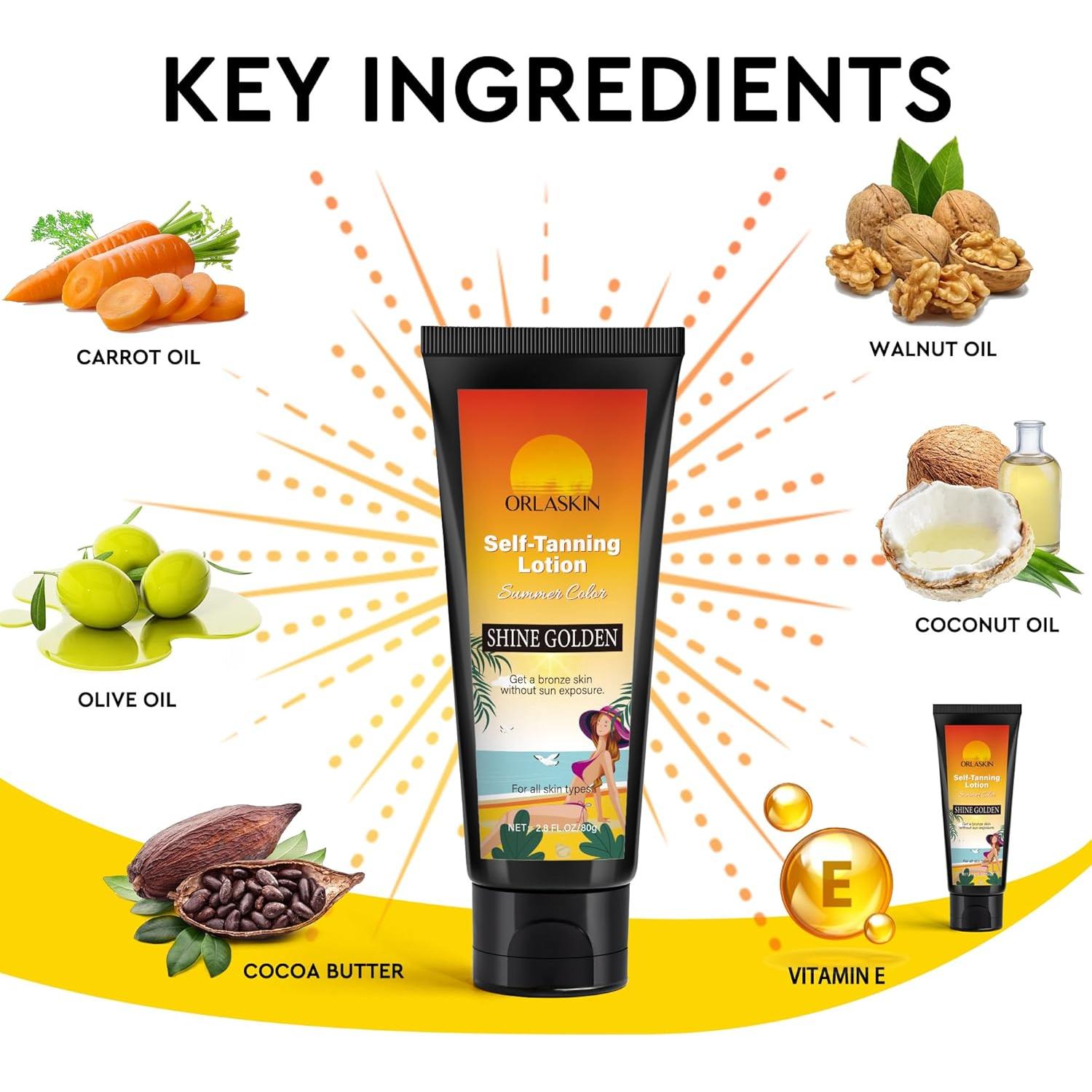 Crema Bronceadora Natural ORLASKIN 80g - Bronceado Gradual Sin Sol