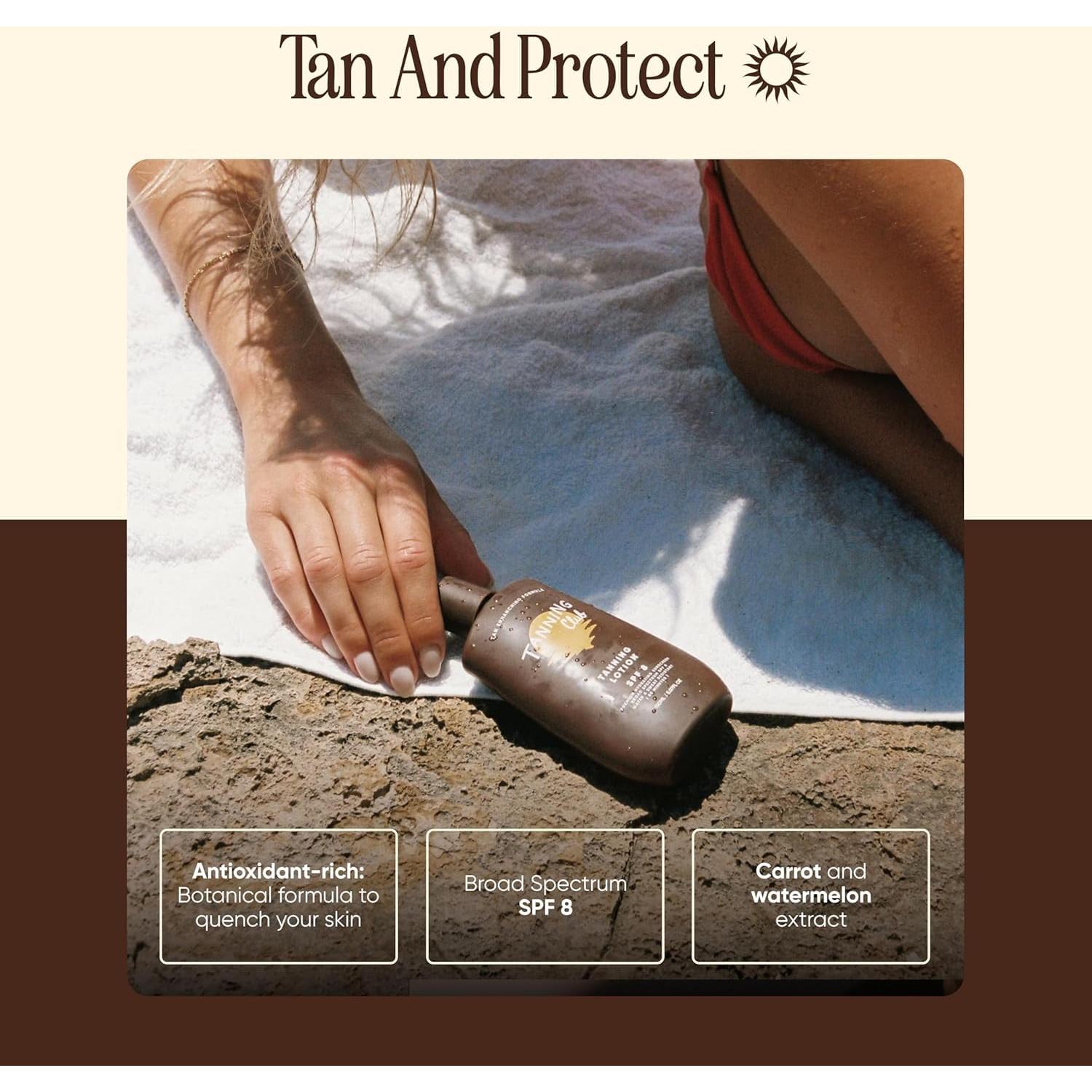 Dúo Hidratante Brillante Club de Bronceado SPF 8 - 300 ml