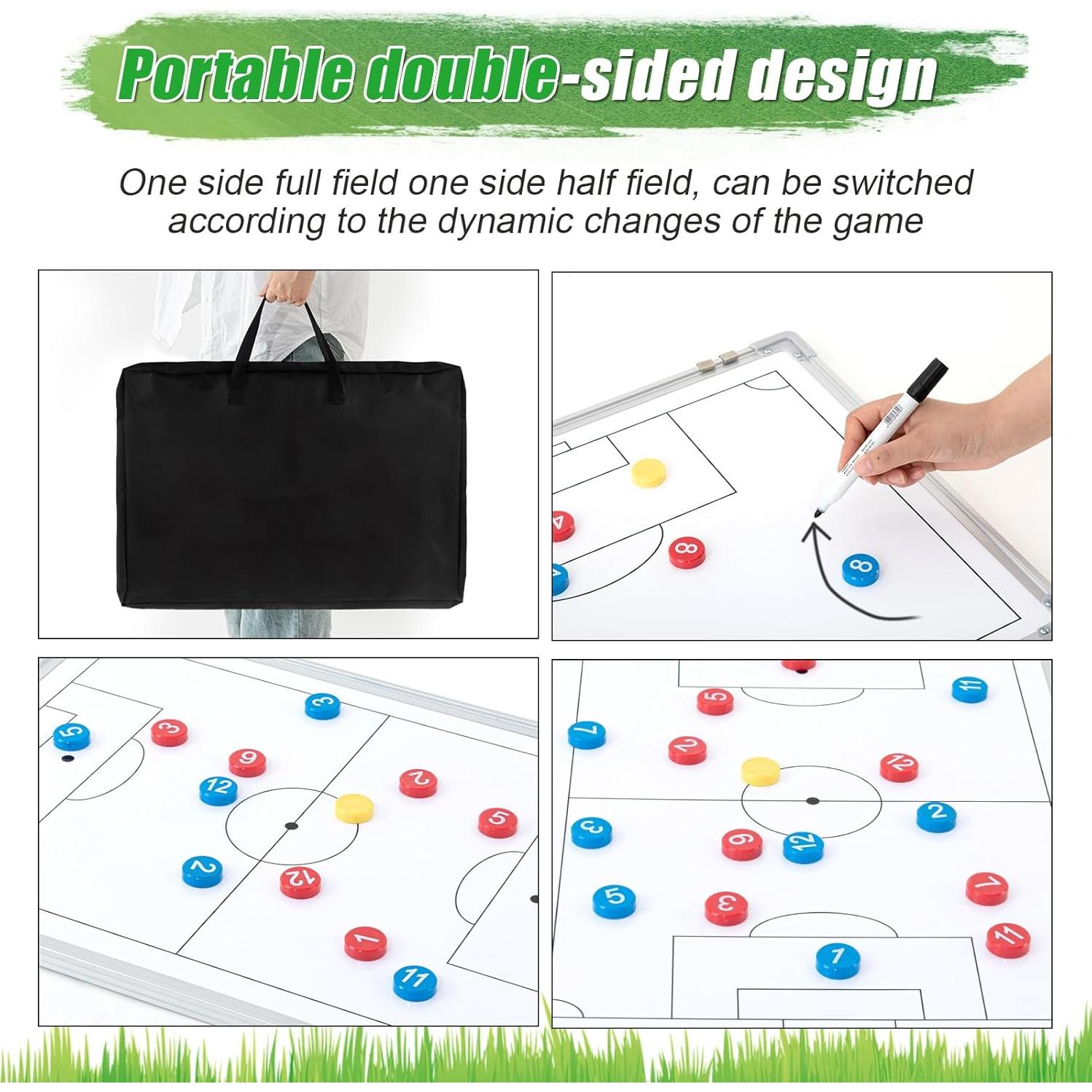 Pizarra Táctica de Fútbol Magnética Dunzoom 45.72x30.48cm