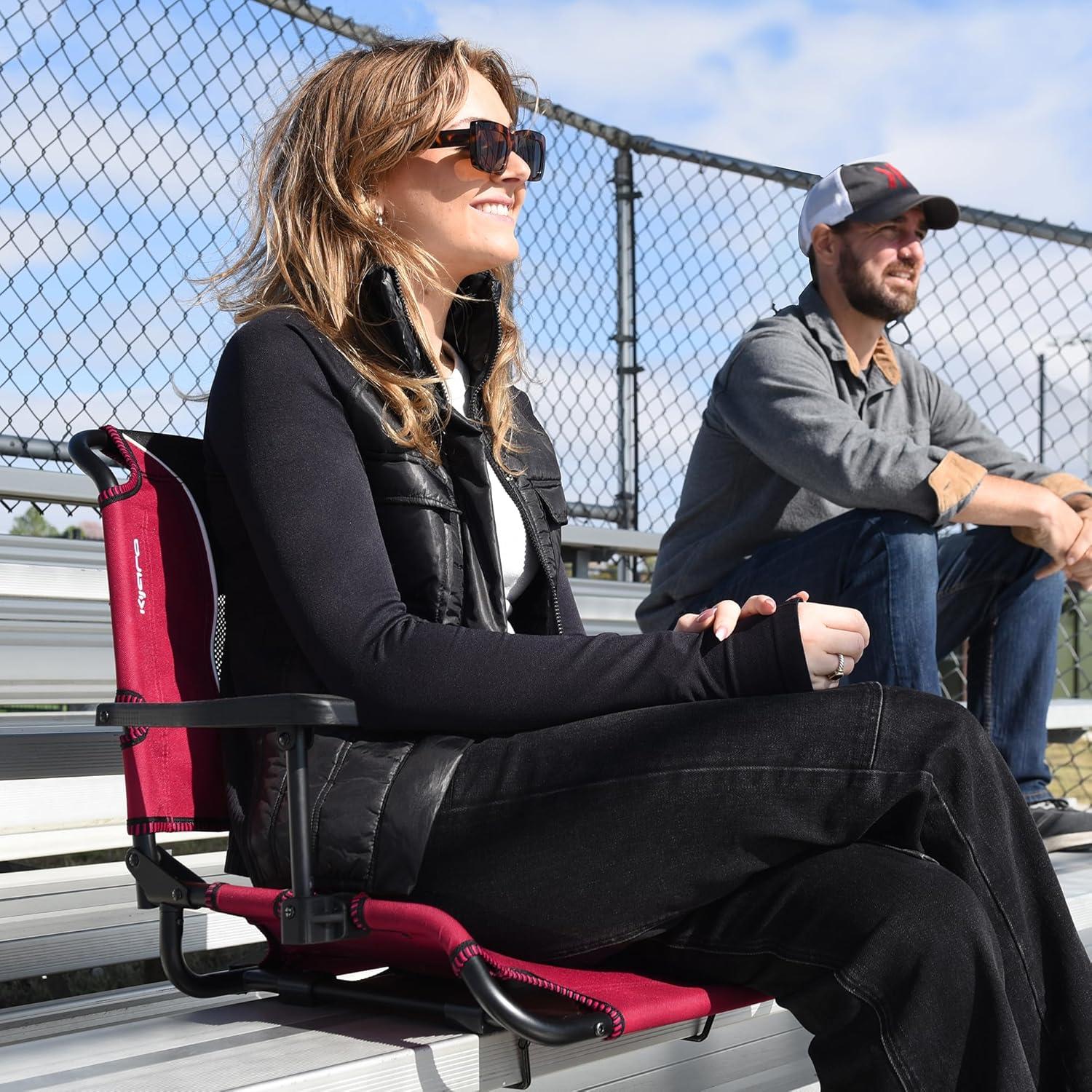 Asiento de Estadio Kijaro Dual Lock - Azul Belice con Brazos
