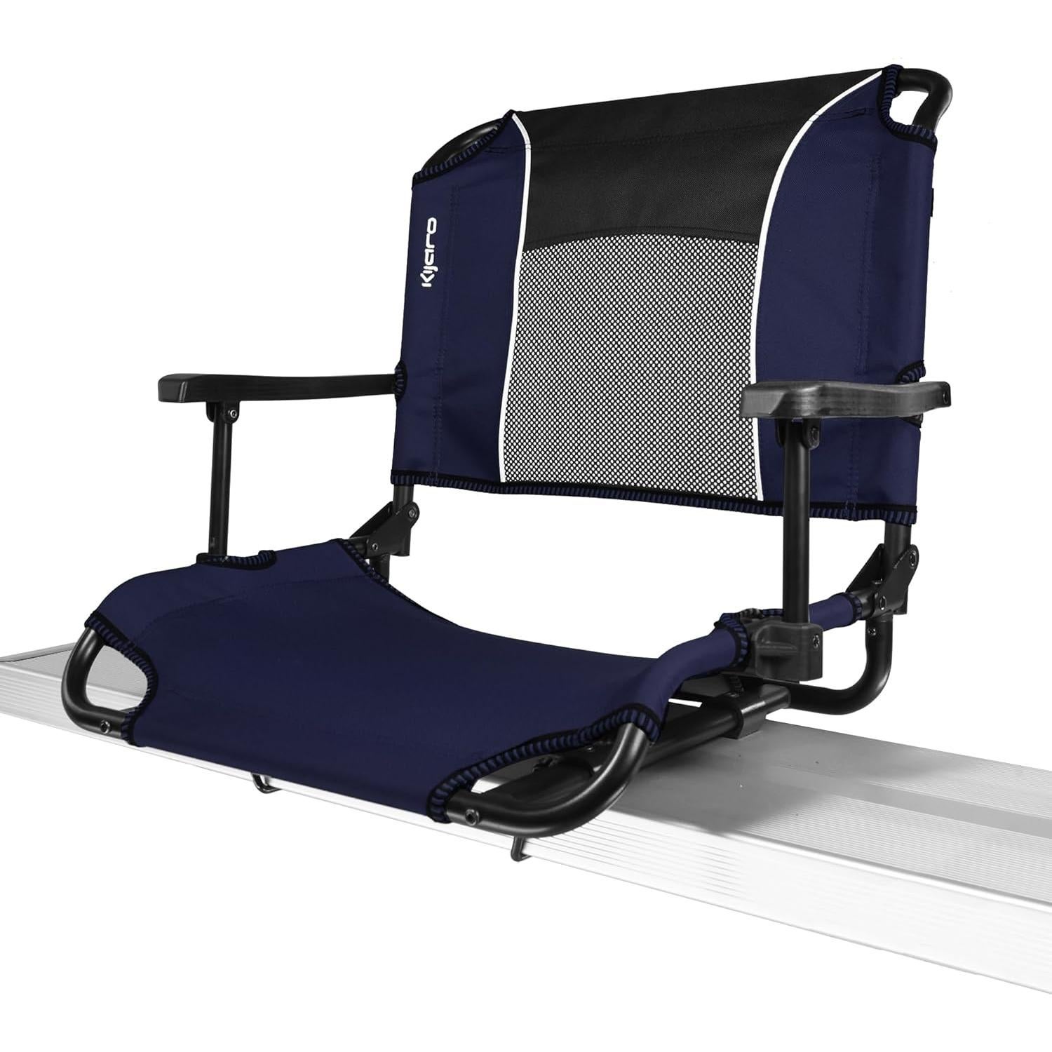 Asiento de Estadio Kijaro Dual Lock - Azul Belice con Brazos