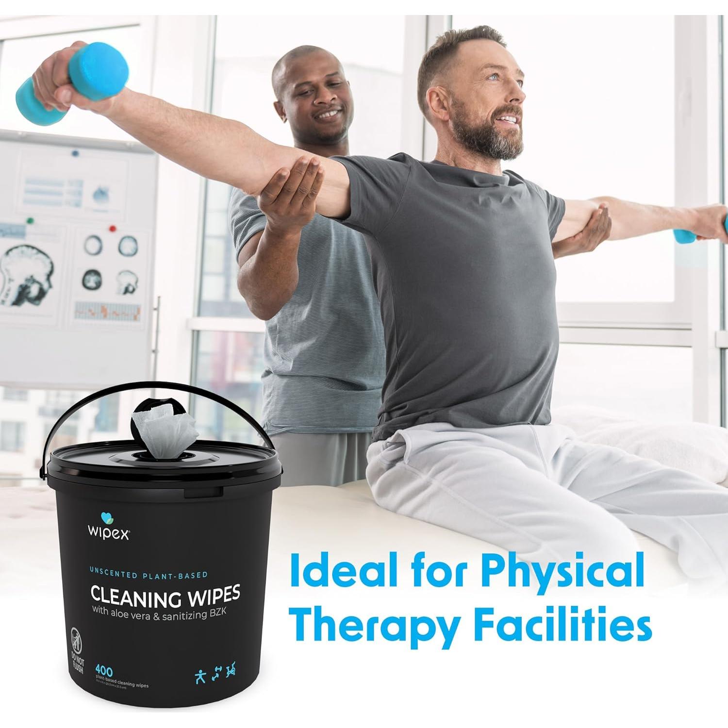 Toallitas de Limpieza Wipex 400ct para Gimnasio y Fitness