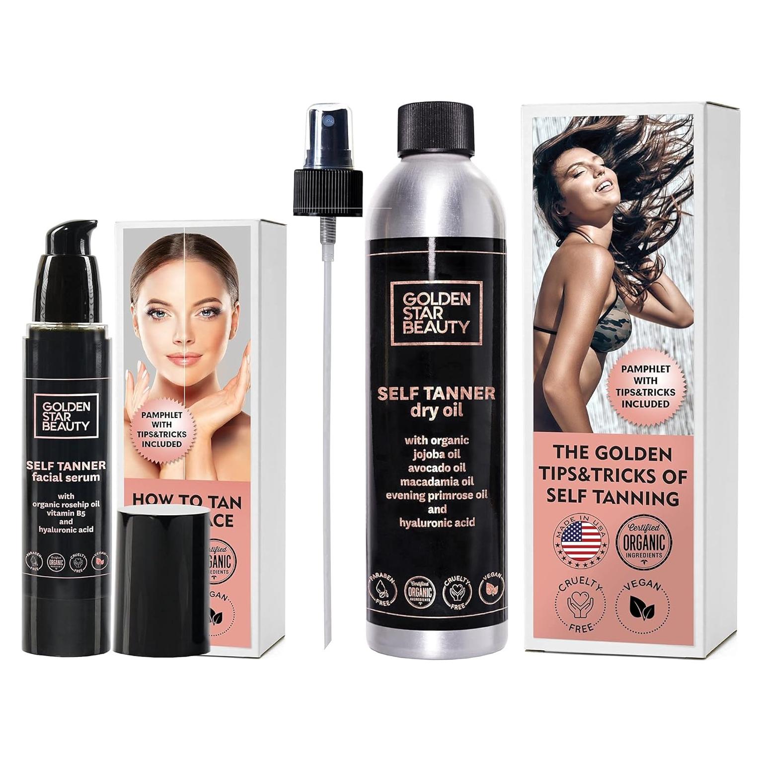 Suero Bronceador Facial Orgánico con Ácido Hialurónico 120ml