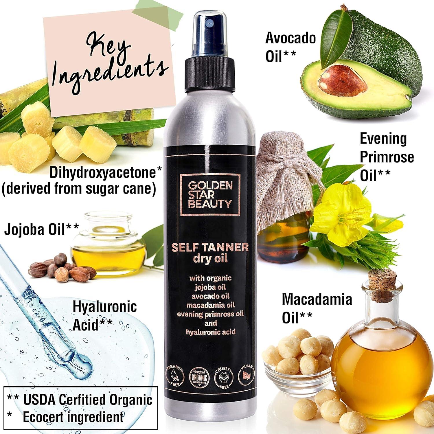 Suero Bronceador Facial Orgánico con Ácido Hialurónico 120ml