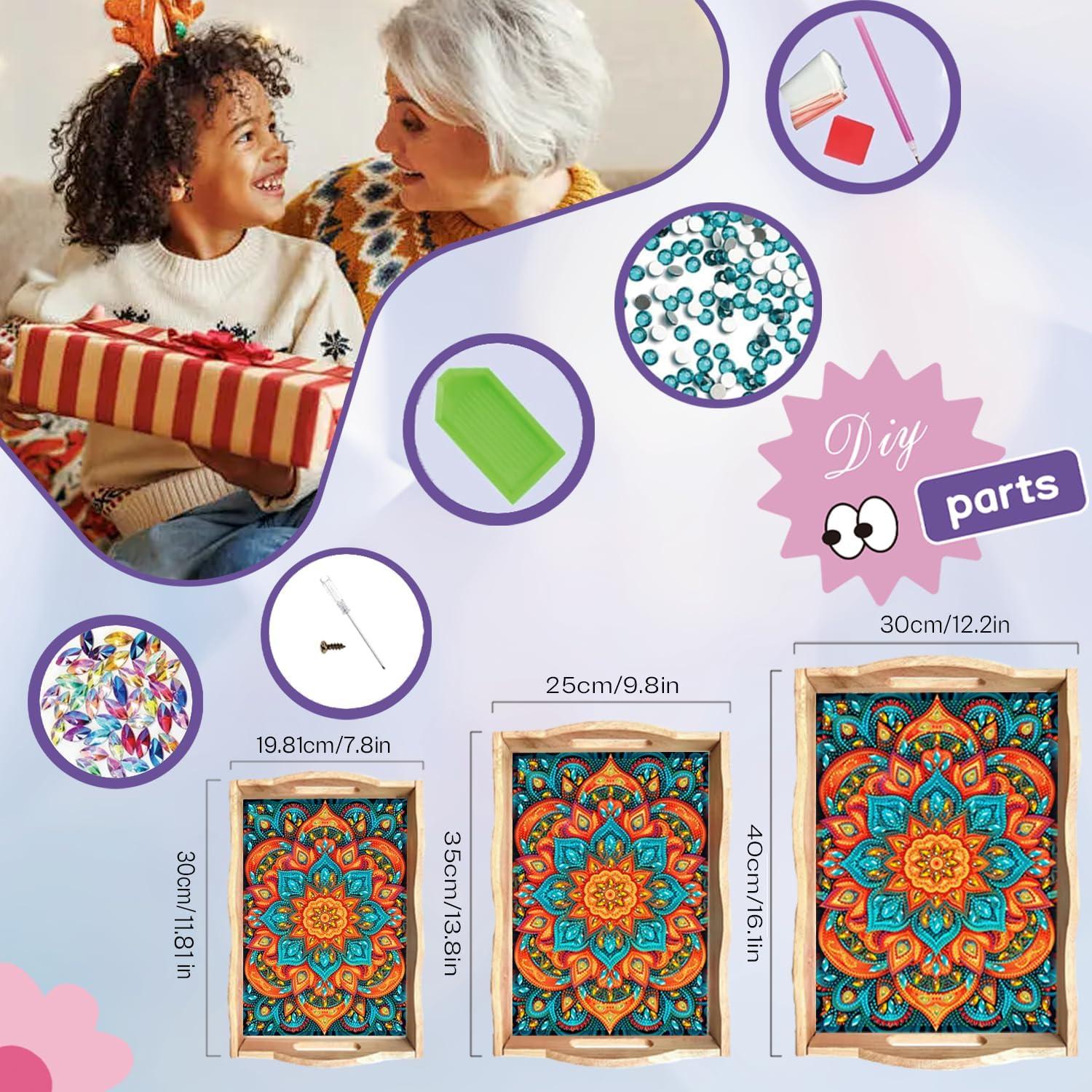 Kit de Arte de Diamante EWJRNSF 19.8x29.9 cm Madera Mandala