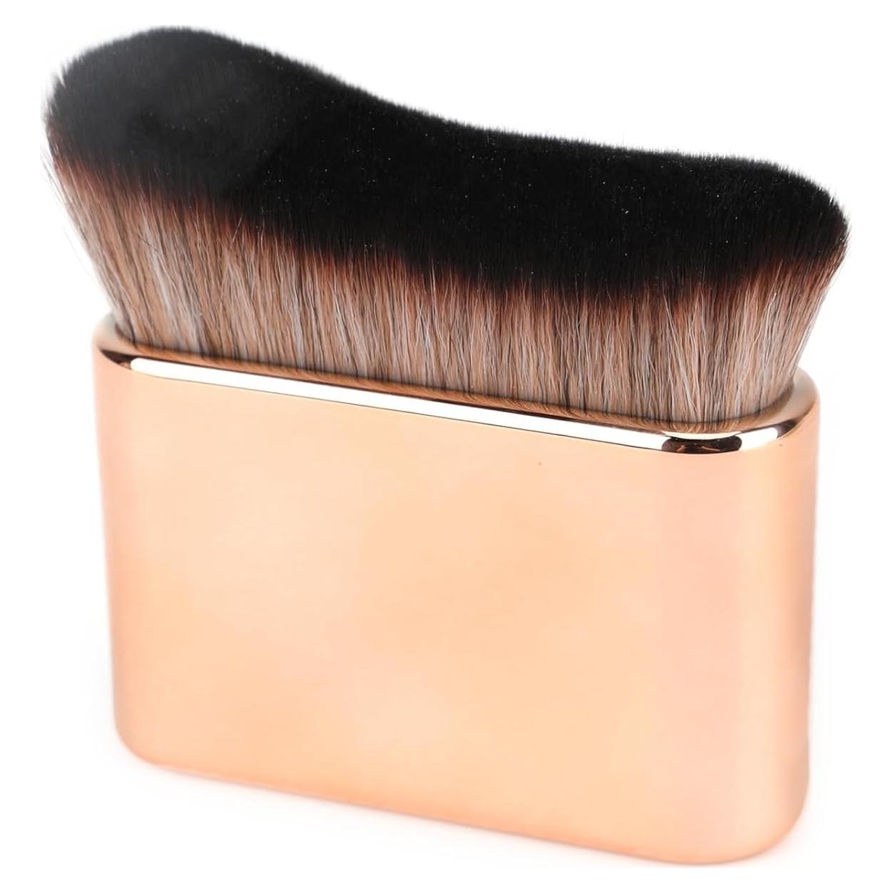 Brocha Kabuki de Bronceado Rosa Oro Profesional 7.6cm