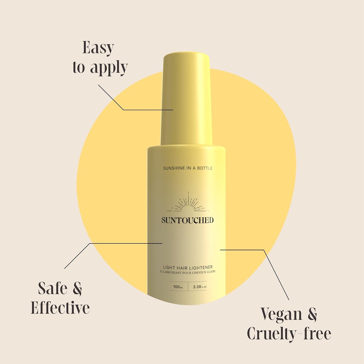 Spray Aclarador de Cabello Rubio Suntouched 100 ml - Vegano