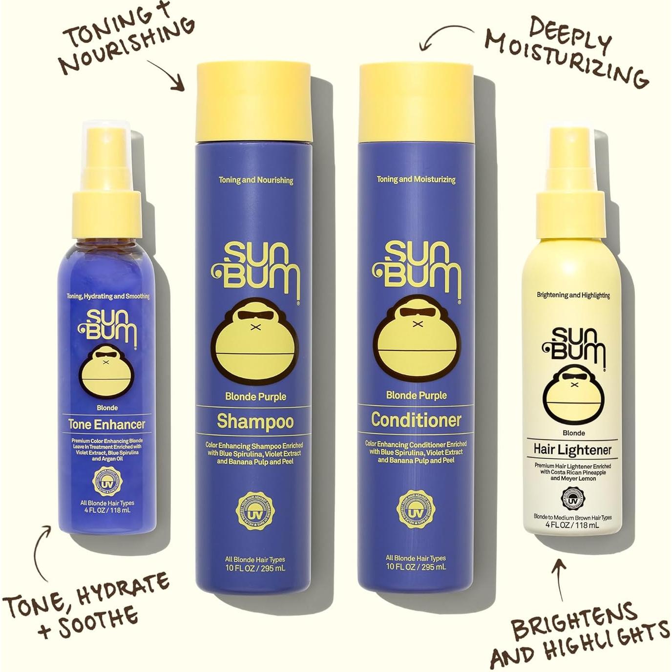 Aclarador de Cabello Rubio Sun Bum - Vegano 2 Paquetes 289g