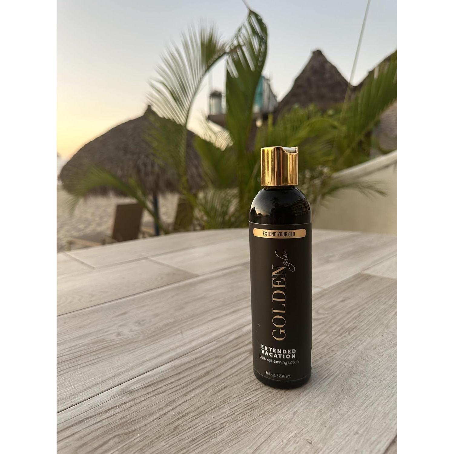 Loción Bronceadora Oscura Golden Glo 200ml - Vegana y Orgánica