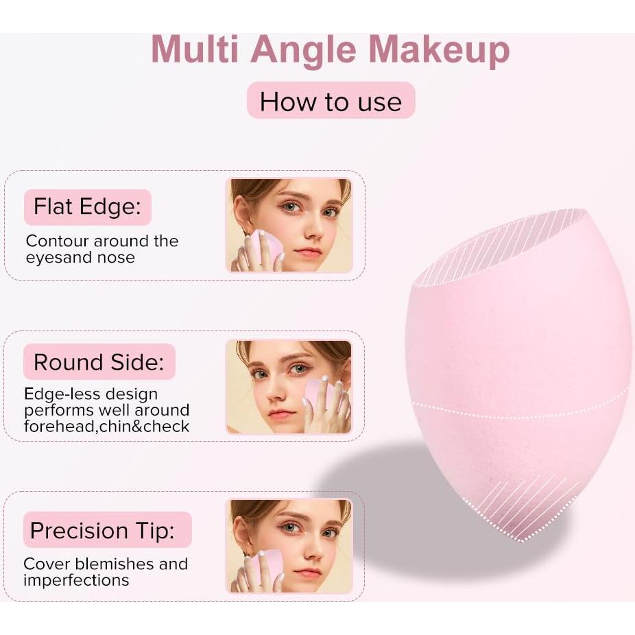 Juego de 3 Esponjas de Maquillaje QIBANHUA Sin Láttex