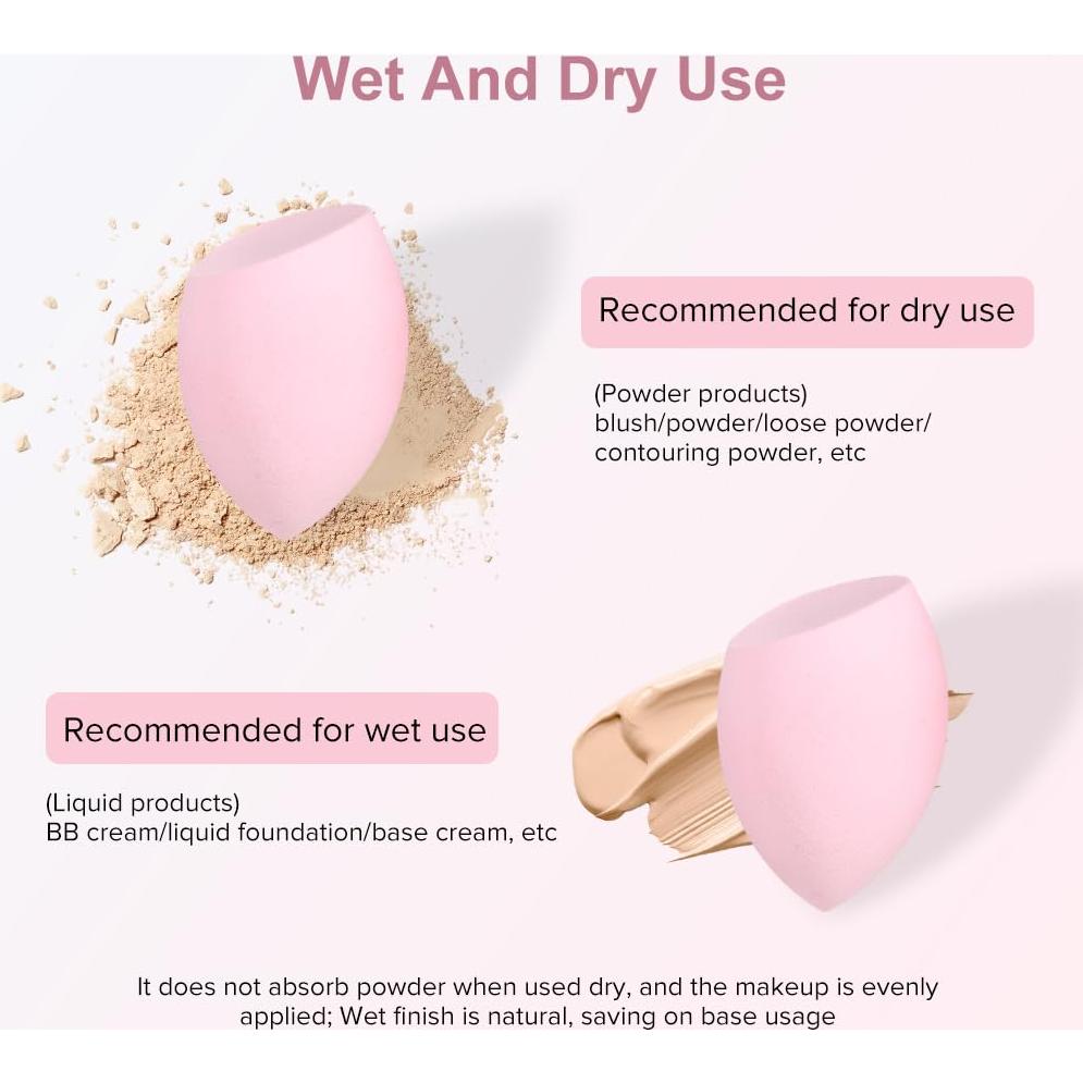 Juego de 3 Esponjas de Maquillaje QIBANHUA Sin Láttex