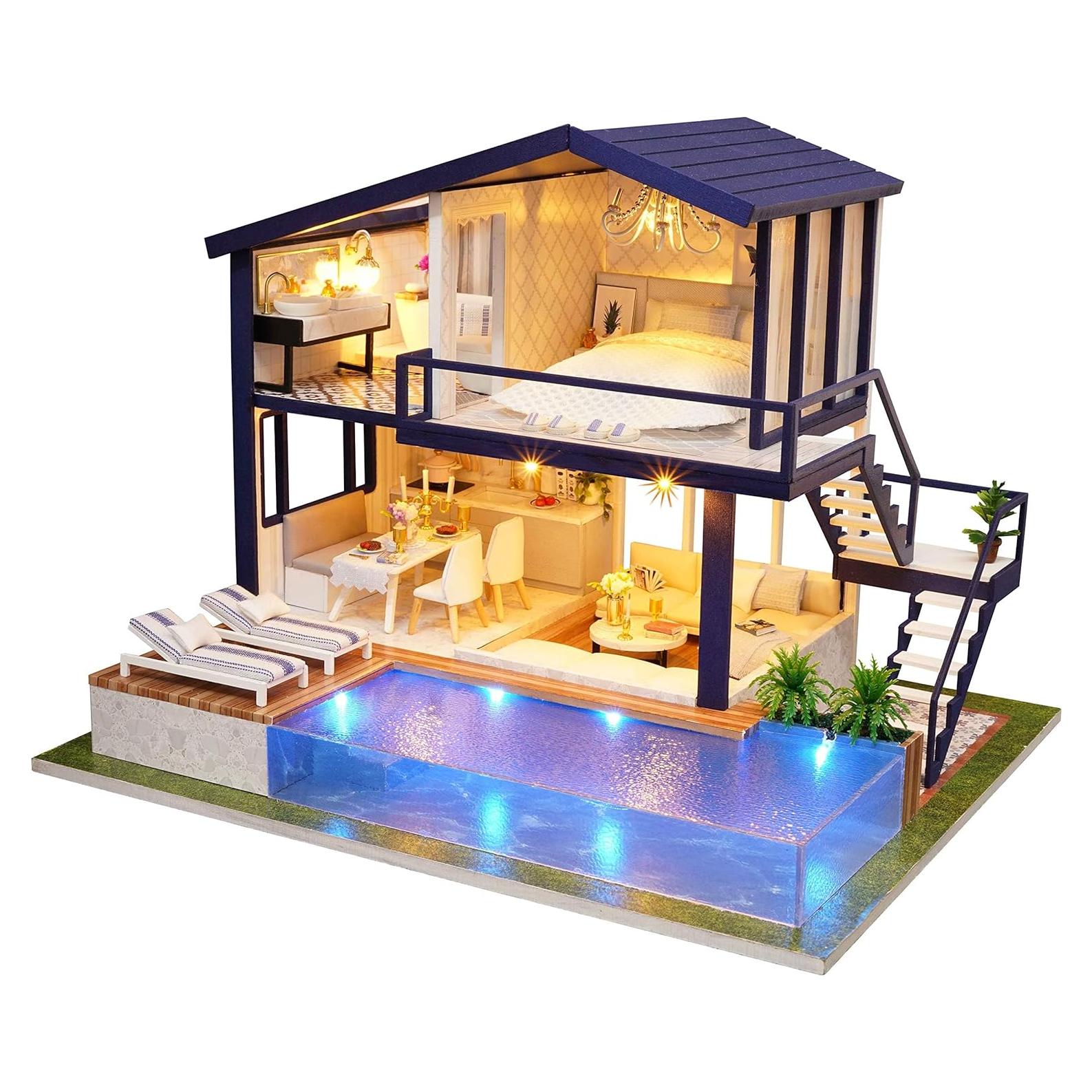 Kit Casa de Muñecas Miniatura Flever A-066 DIY con Muebles