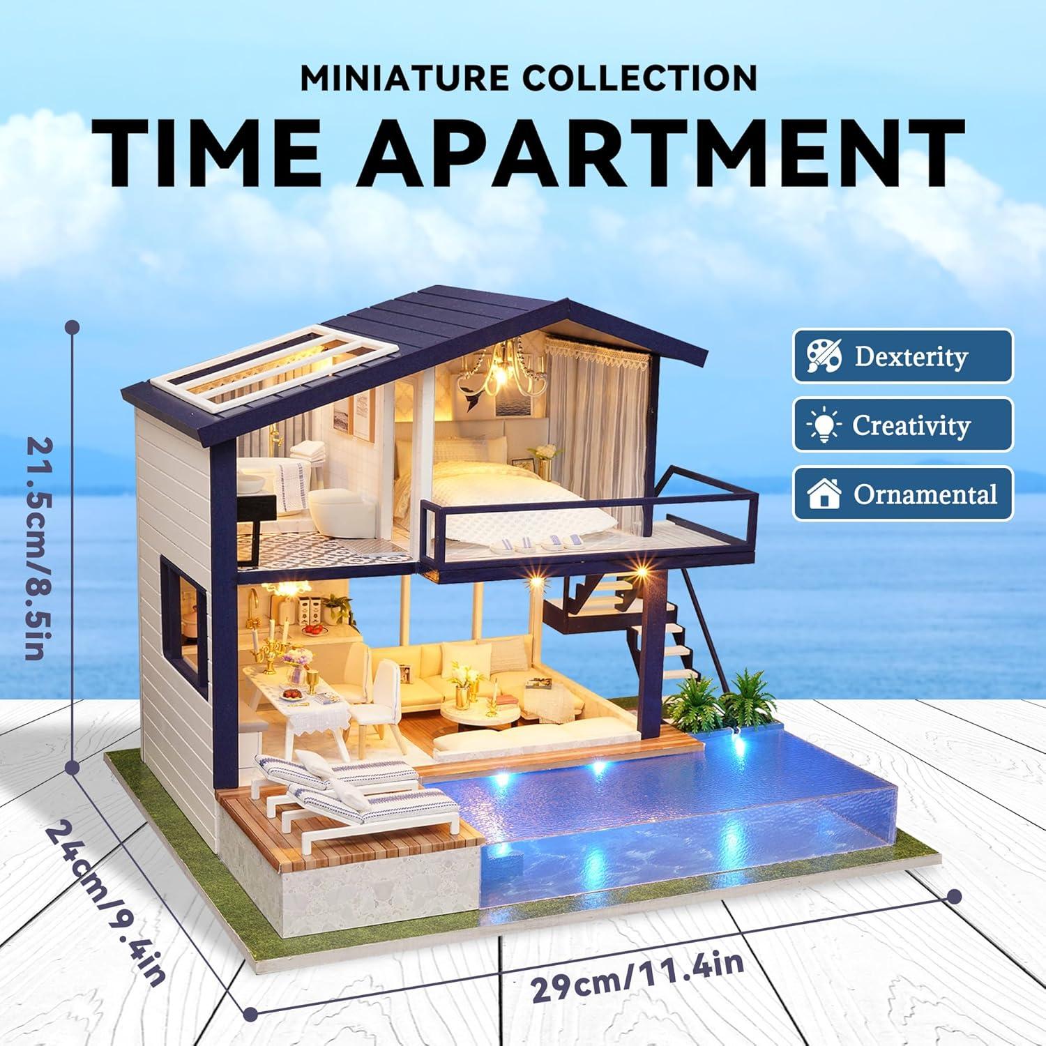 Kit Casa de Muñecas Miniatura Flever A-066 DIY con Muebles