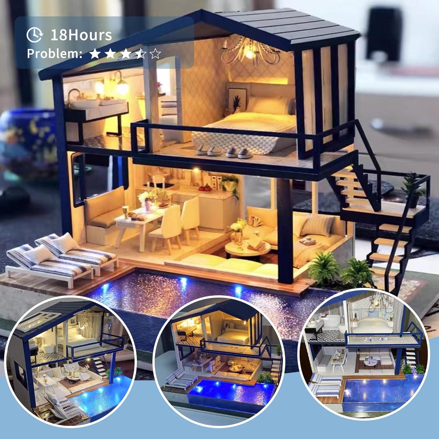 Kit Casa de Muñecas Miniatura Flever A-066 DIY con Muebles