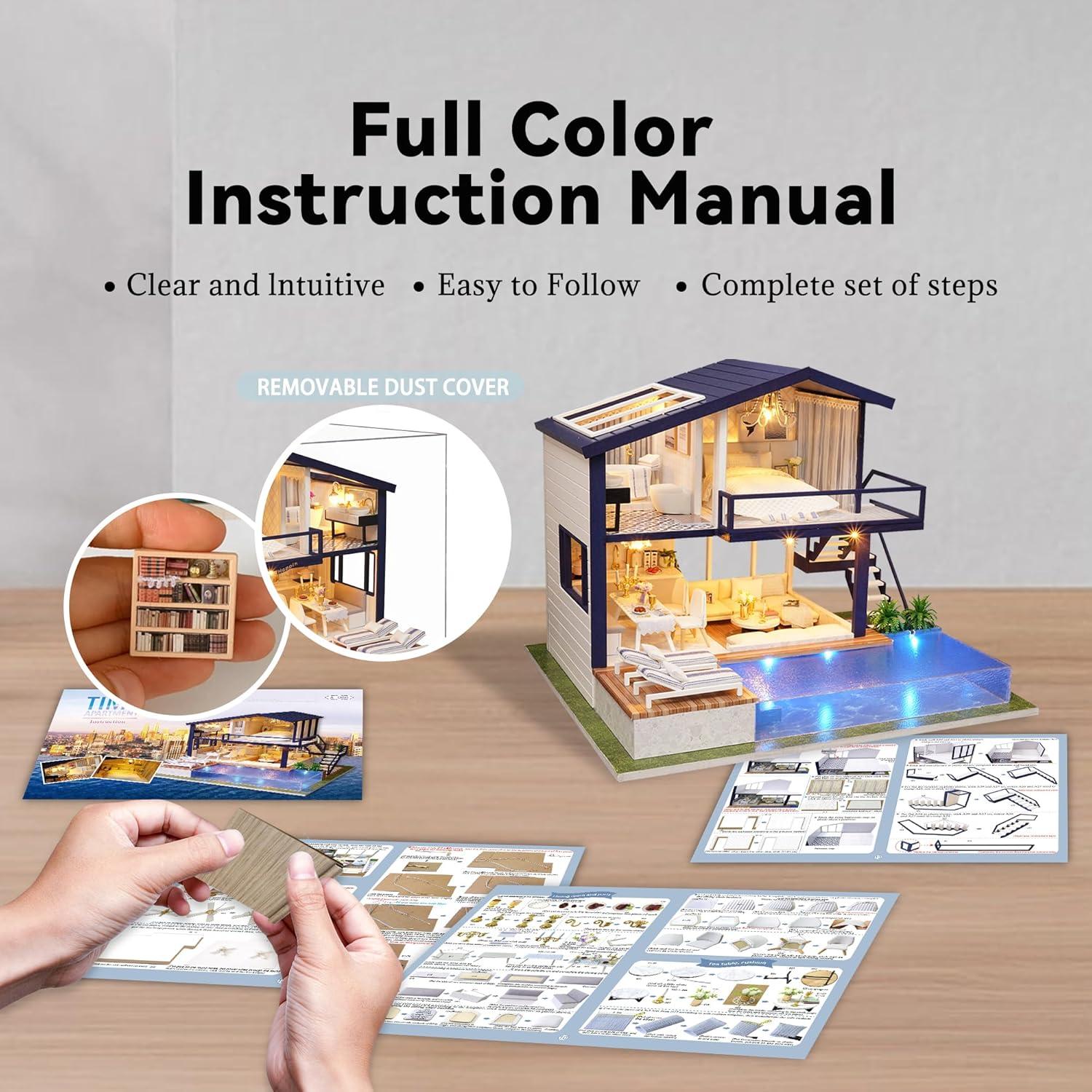 Kit Casa de Muñecas Miniatura Flever A-066 DIY con Muebles