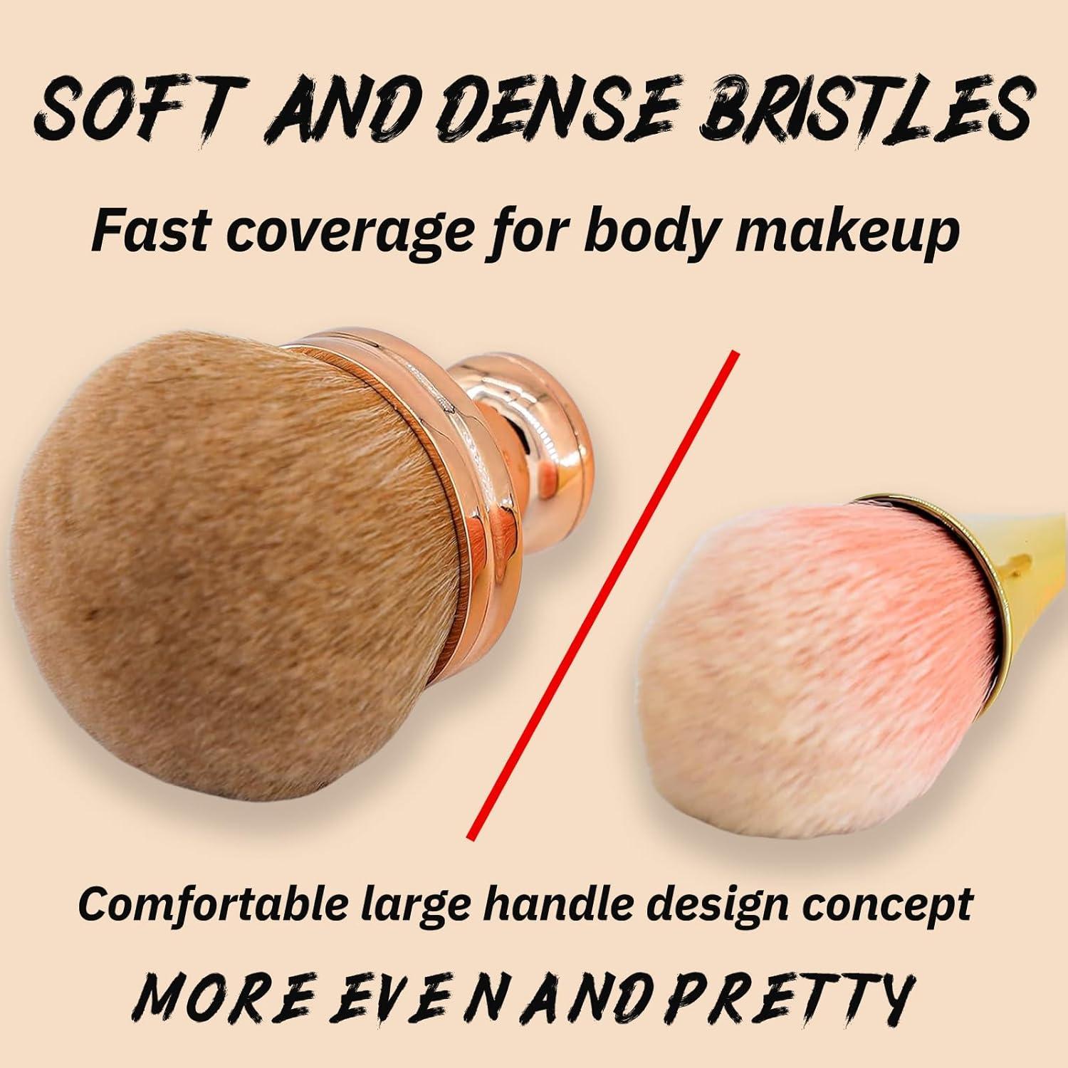 Brocha Kabuki Grande Yabacado para Maquillaje y Autobronceador