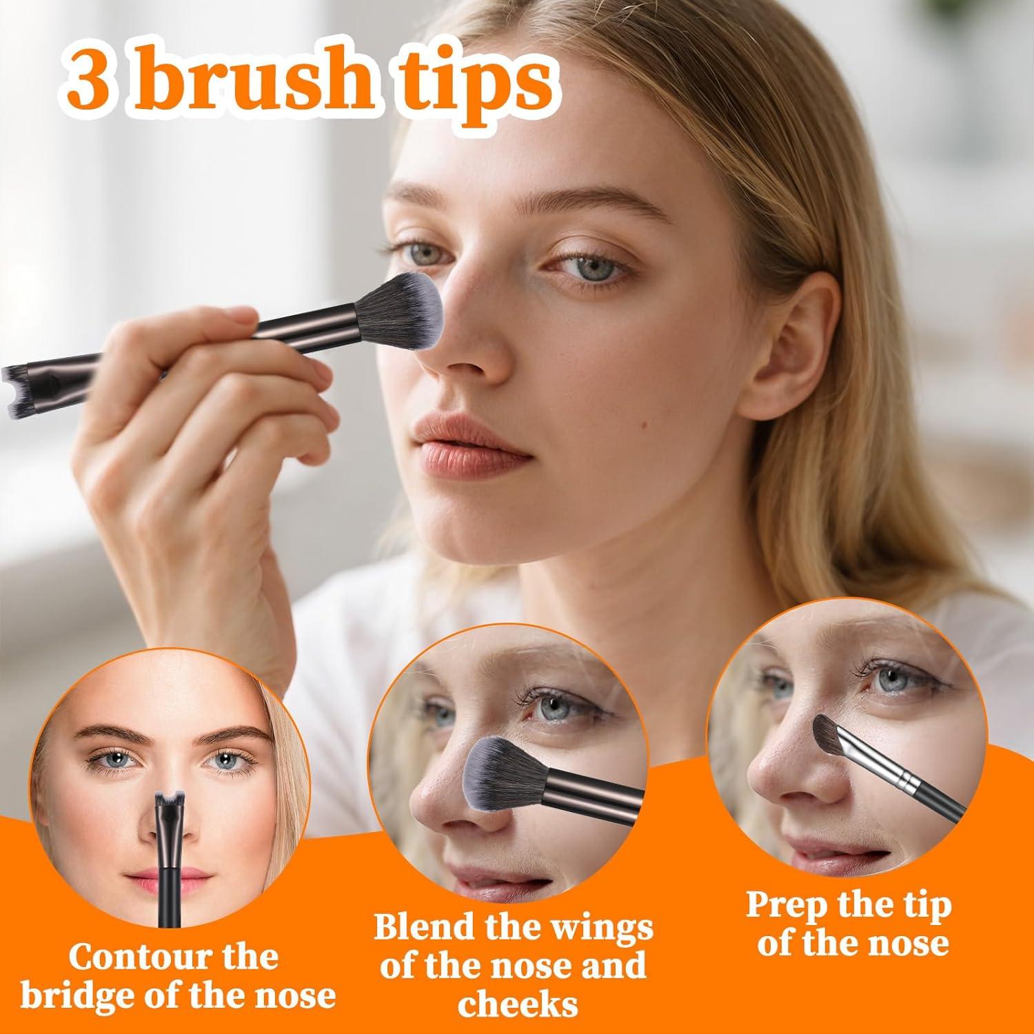 Juego de 2 Pinceles para Contorno de Nariz QfwdfcTrenz