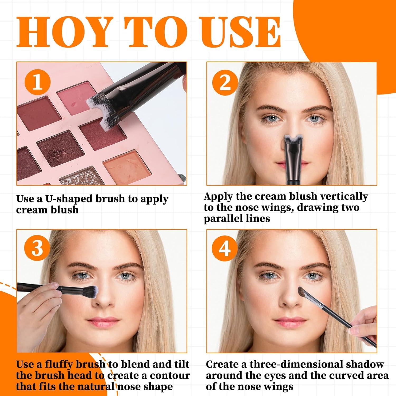 Juego de 2 Pinceles para Contorno de Nariz QfwdfcTrenz