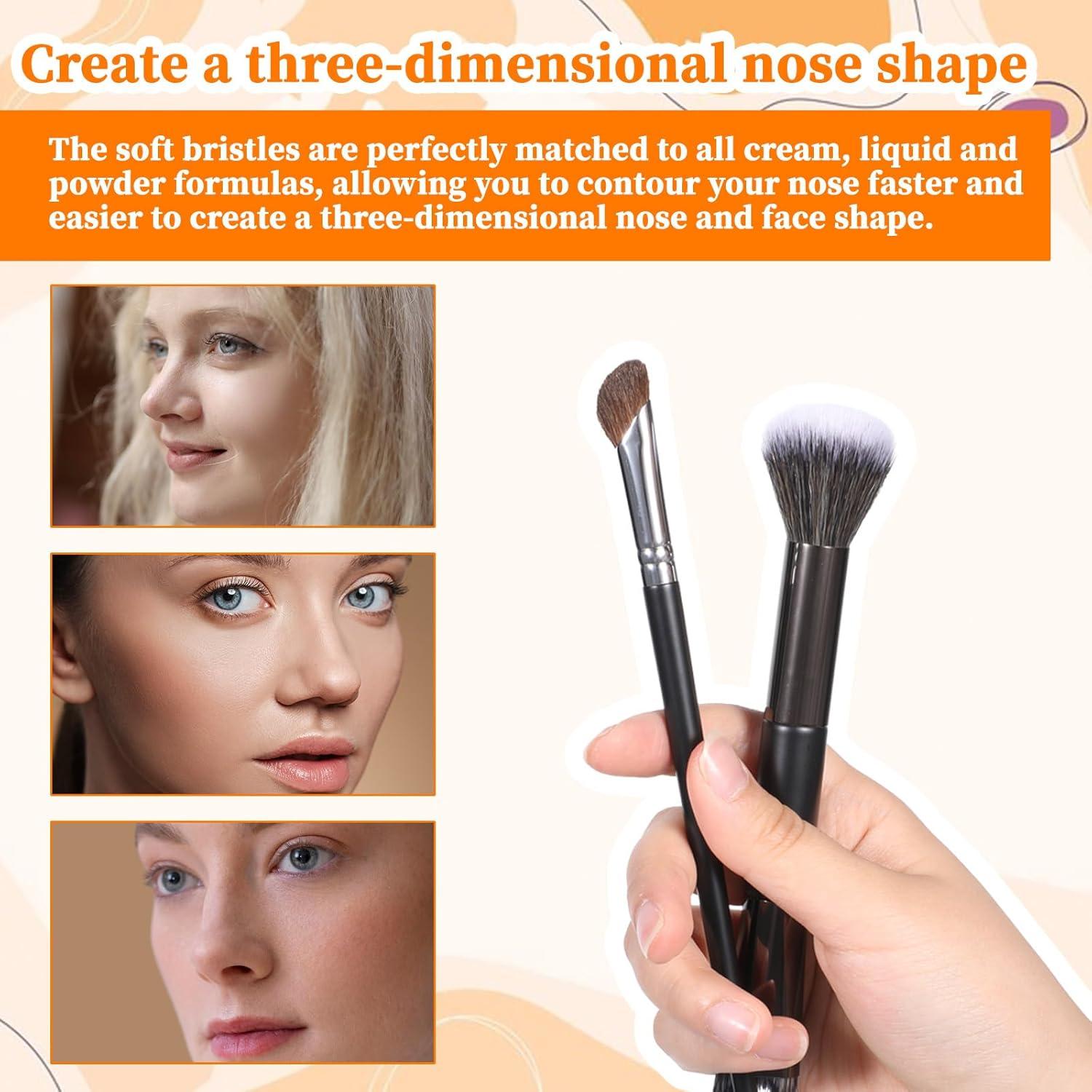 Juego de 2 Pinceles para Contorno de Nariz QfwdfcTrenz