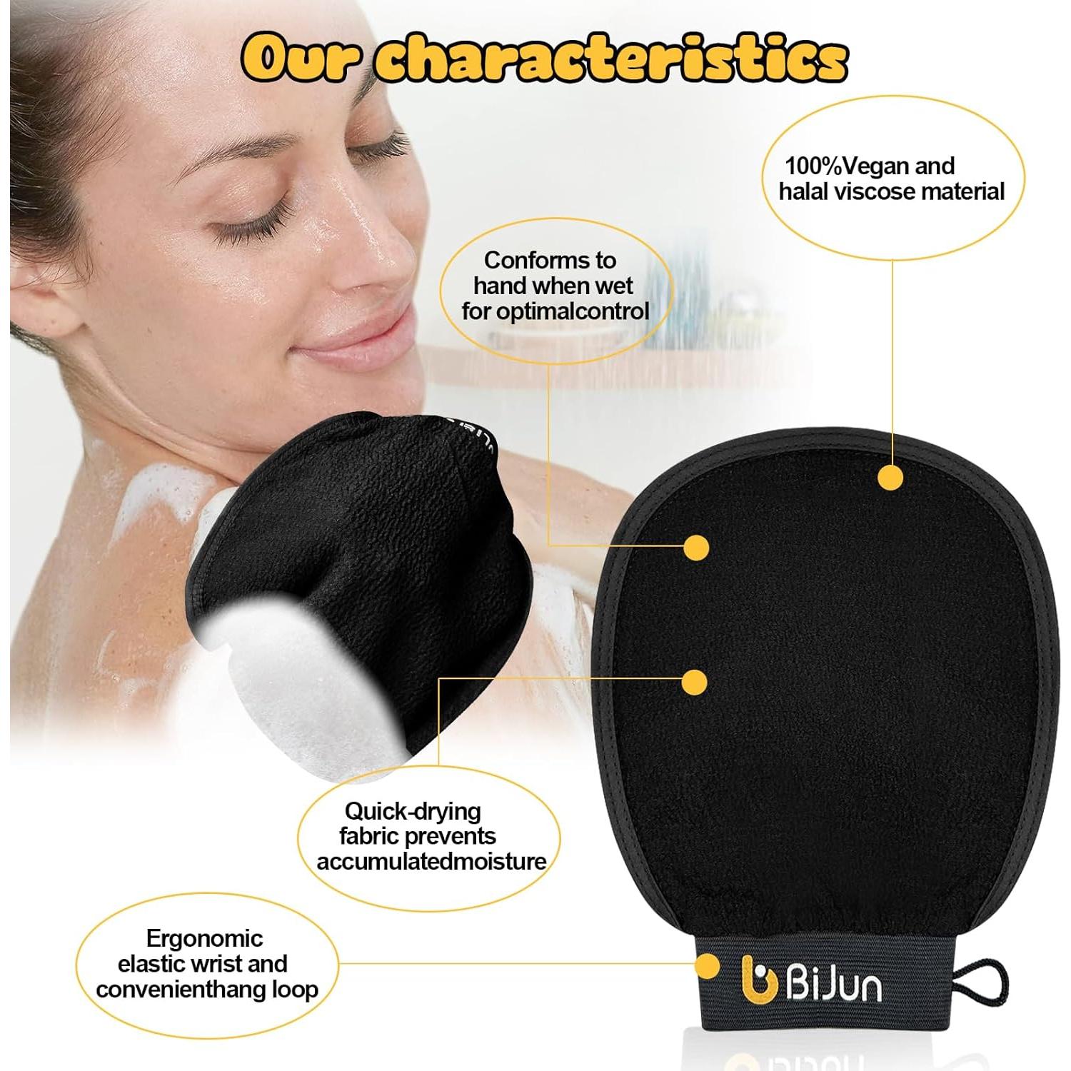 Guante Exfoliante BiJun Kessa para Ducha - 4 Colores