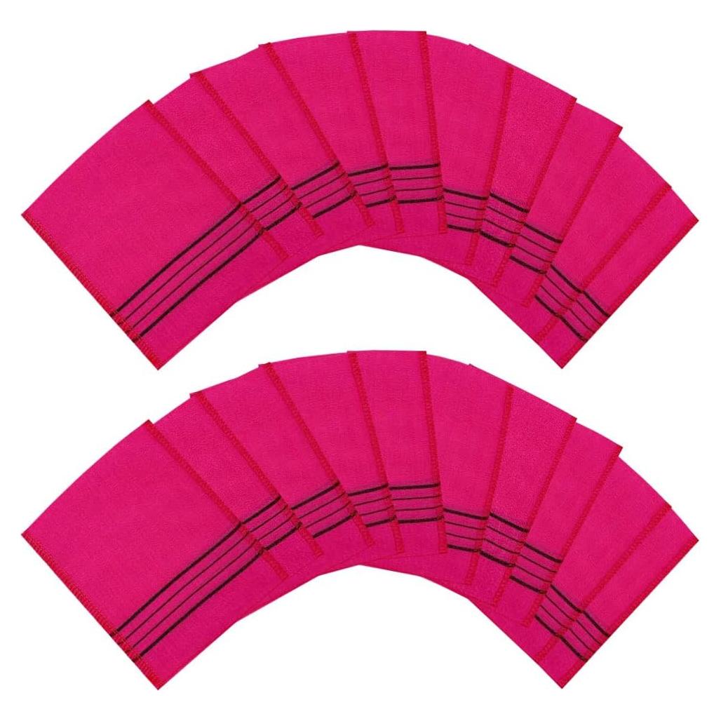 Mitón de Baño Exfoliante Coreano Songwol 20 Pcs 12.7x16 cm Rojo