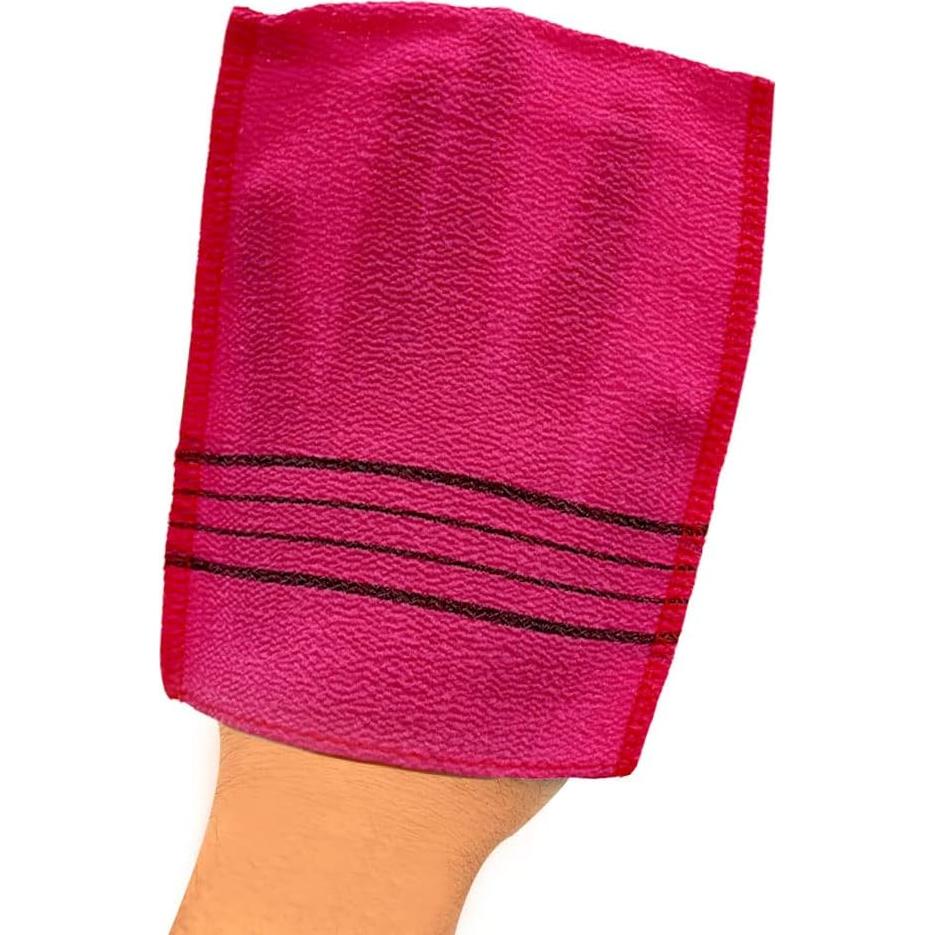 Mitón de Baño Exfoliante Coreano Songwol 20 Pcs 12.7x16 cm Rojo