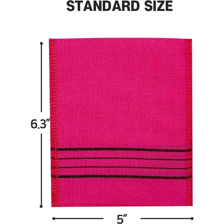 Mitón de Baño Exfoliante Coreano Songwol 20 Pcs 12.7x16 cm Rojo