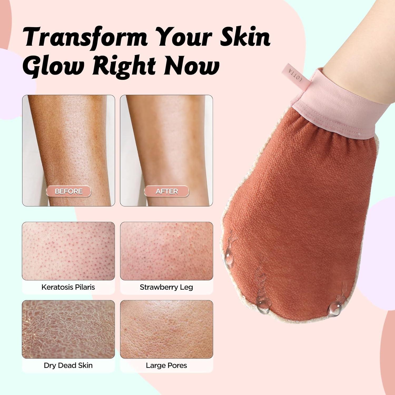 Guantes Exfoliantes Reversibles Lotta - Viscosa y Sisal 2 en 1