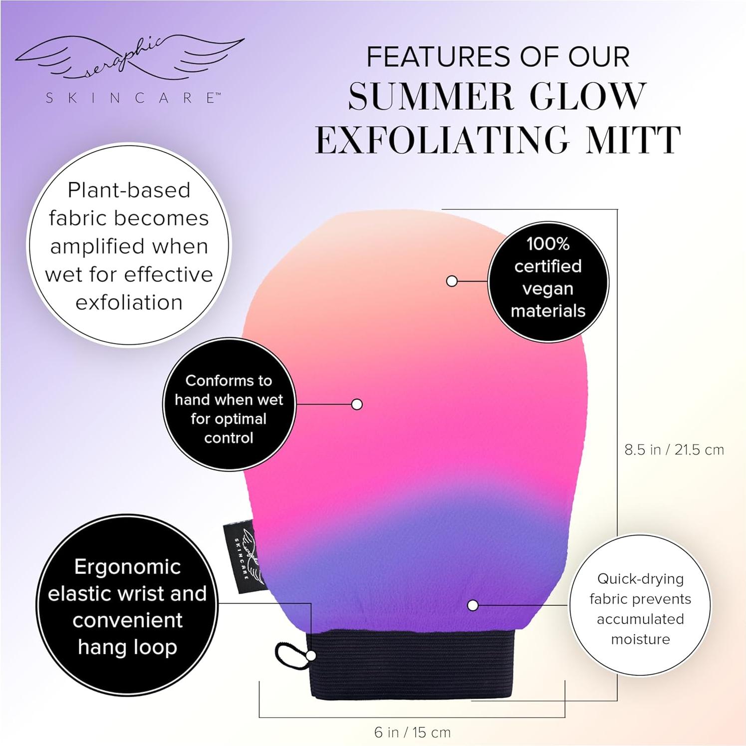 Dúo de Mitones Exfoliantes Seraphic Skincare Coreano - Kessa