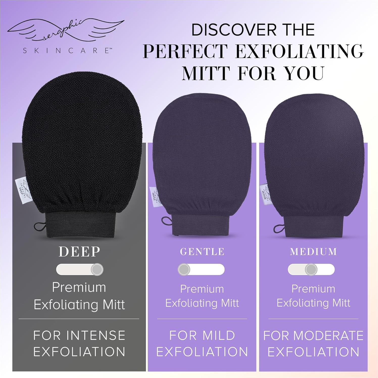 Dúo de Mitones Exfoliantes Seraphic Skincare Coreano - Kessa