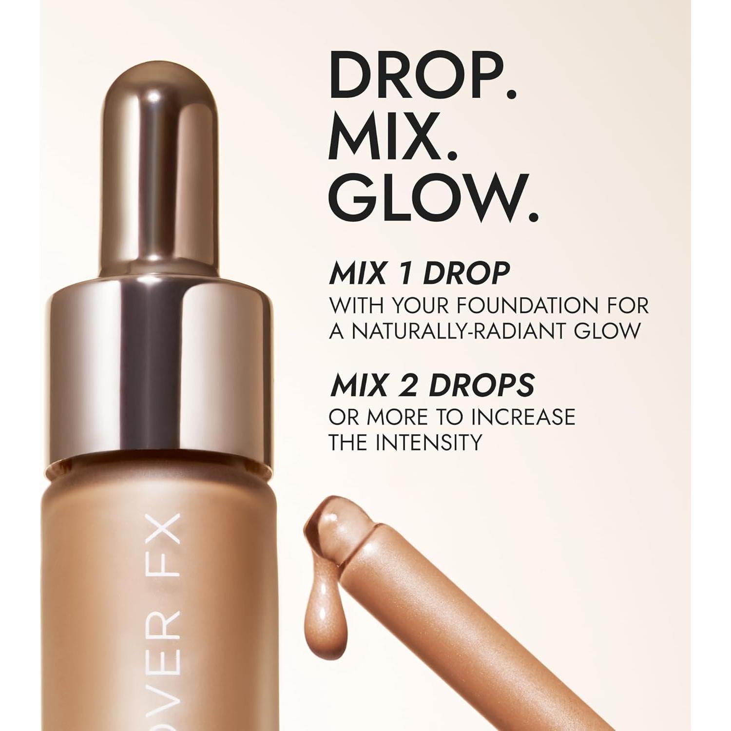 Gotas de Bronceador Personalizadas Cover FX - Brillo Dorado 29.57 ml