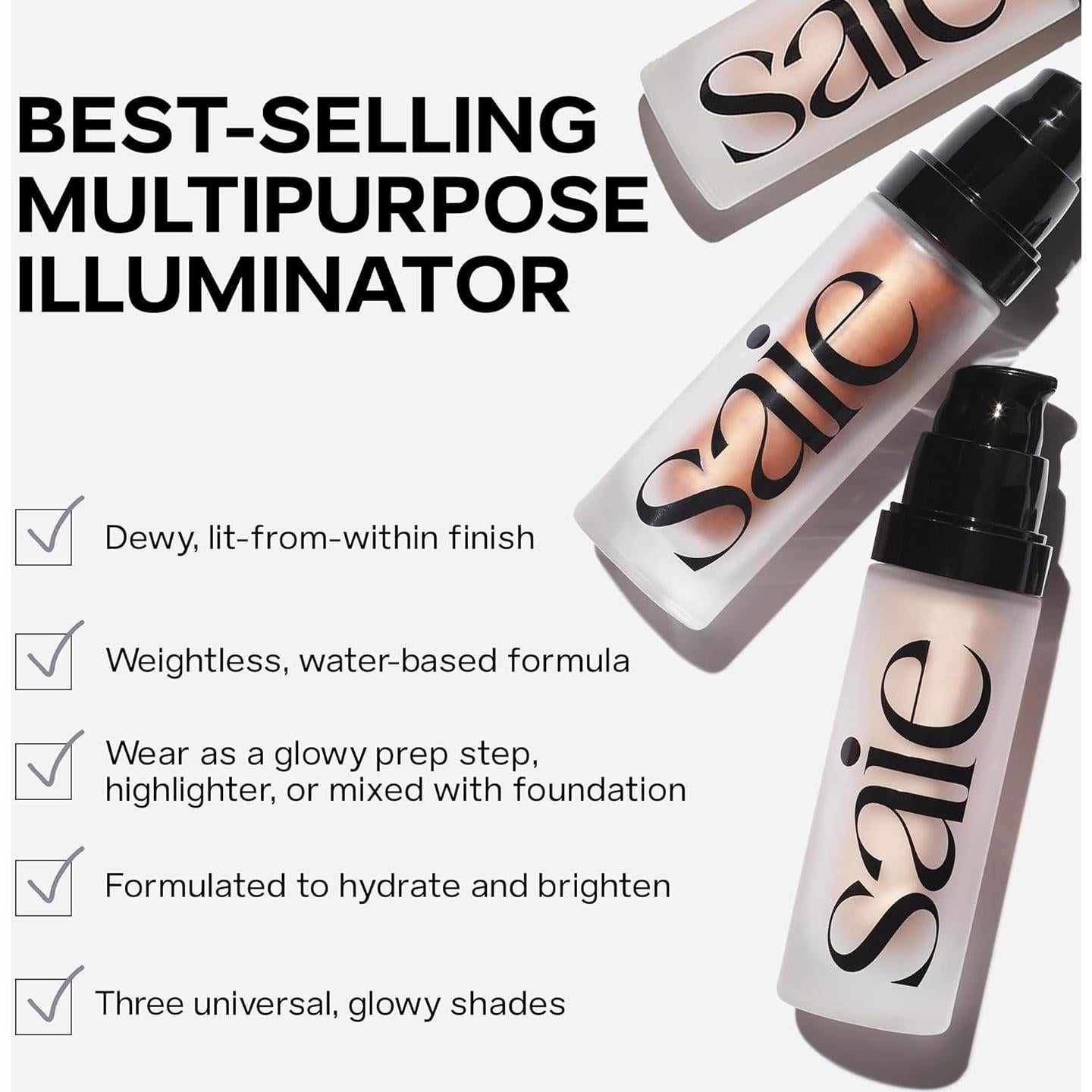 Duo Gel Brillante Roseglow Saie - Primer y Suero 28.35ml + 14.79ml