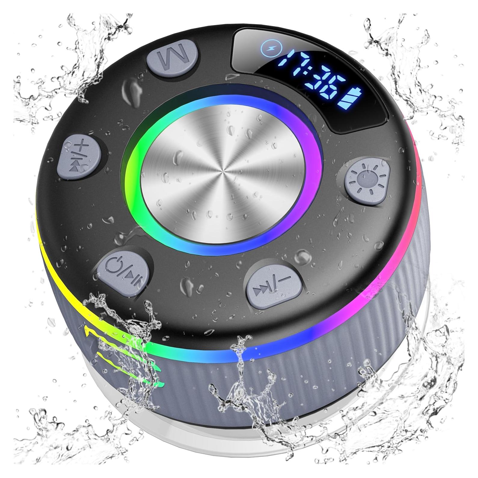 Altavoz Bluetooth PRSCFUM Q90 Impermeable con Luz LED 8h