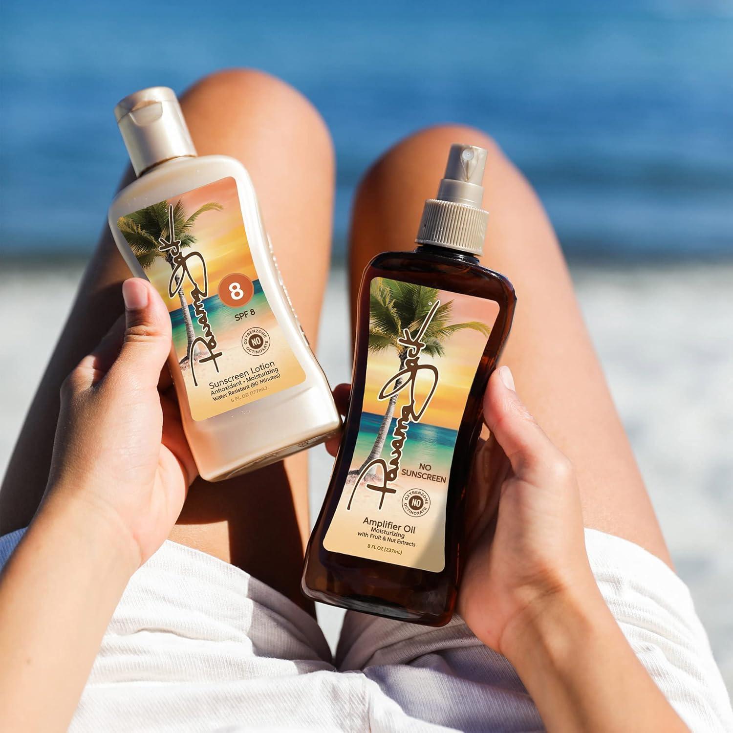 Loción bronceadora Panama Jack SPF 8 - 177 mL, libre de PABA y parabenos