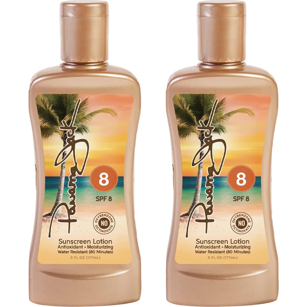Loción bronceadora Panama Jack SPF 8 - 177 mL, libre de PABA y parabenos