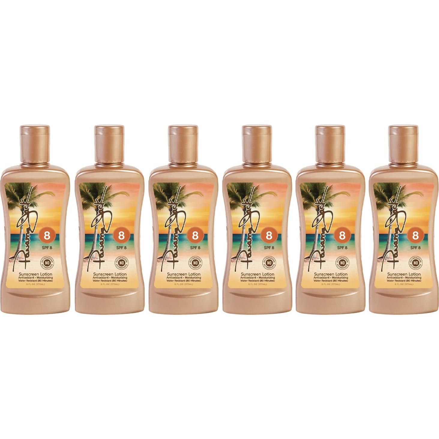 Loción bronceadora Panama Jack SPF 8 - 177 mL, libre de PABA y parabenos