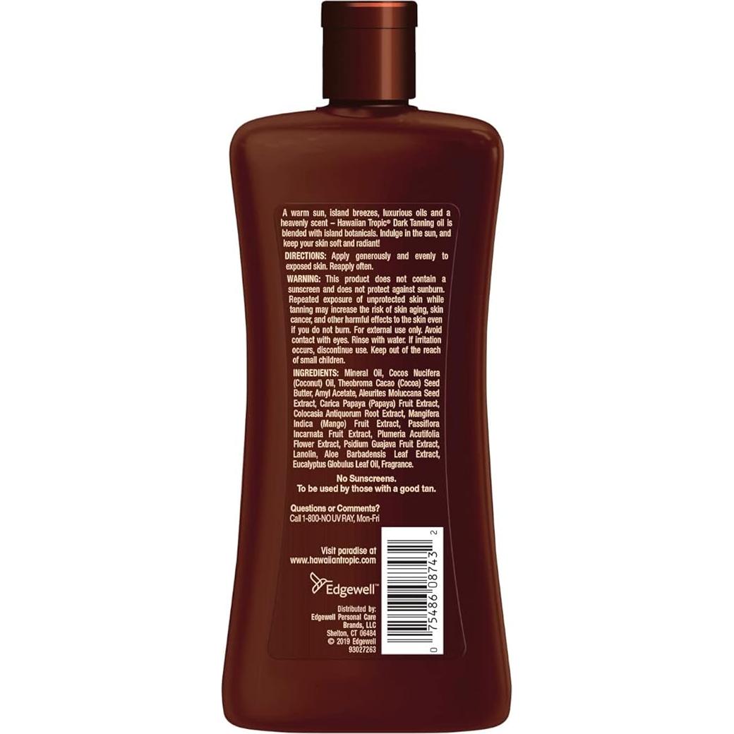 Aceite Bronceador Oscuro Hawaiian Tropic Original 226.8g - 5 Unidades