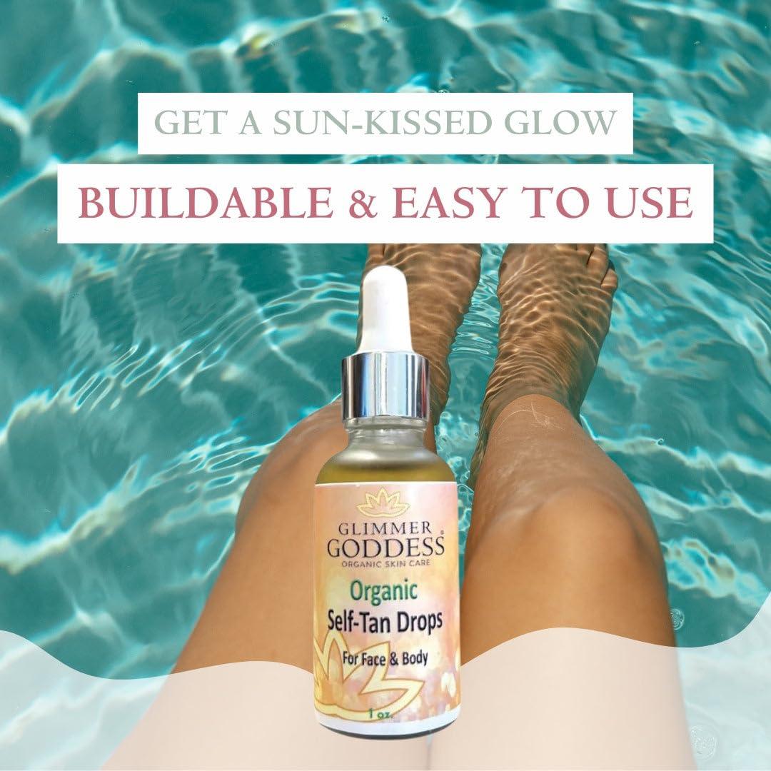 Gotas de Bronceado Orgánico Glimmer Goddess 30 ml - Brillo Natural
